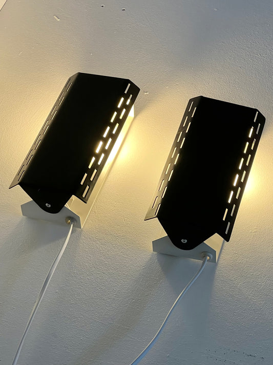 Mid Century Pair Of Adjustable Wall Lamps