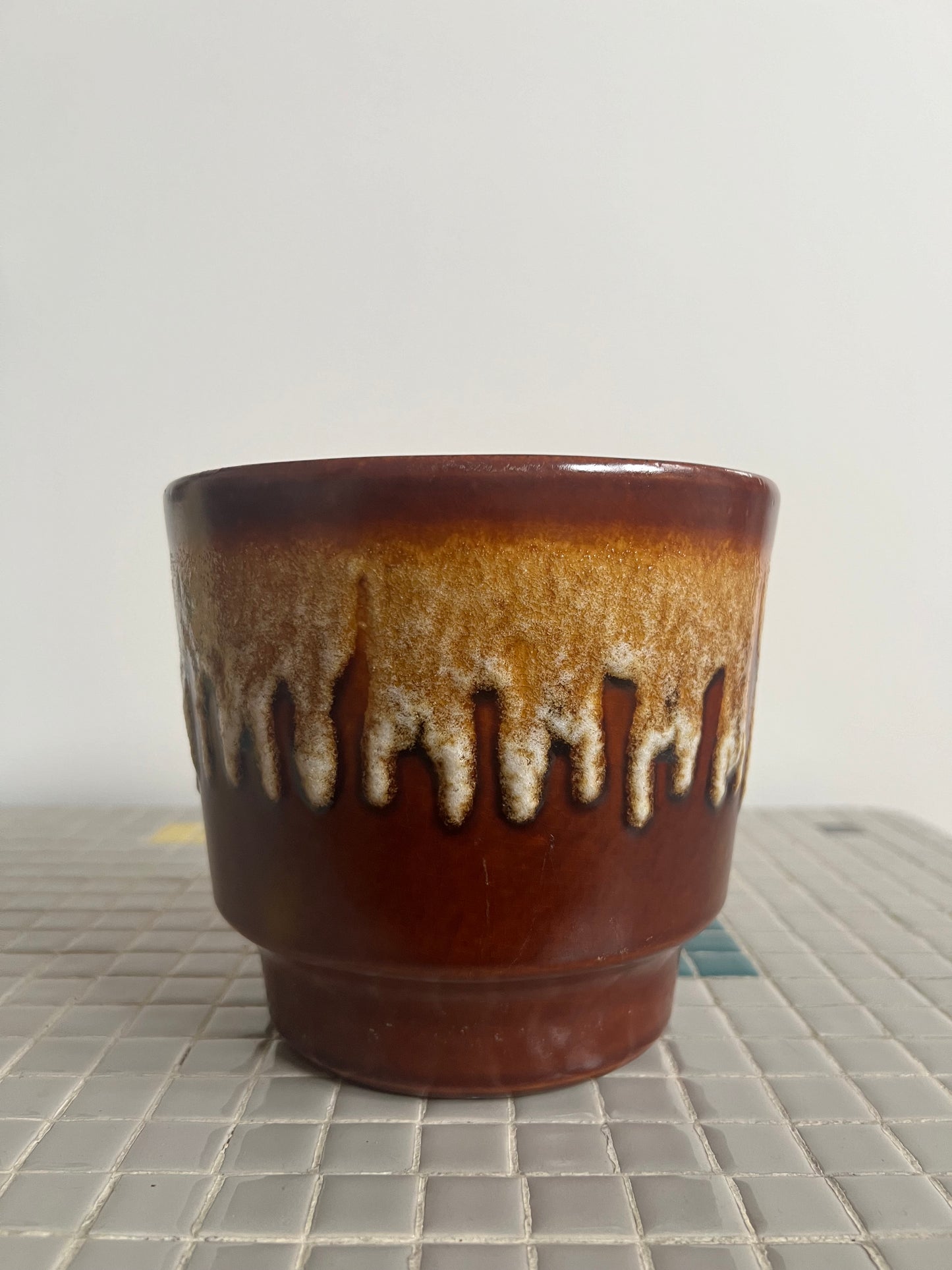 Mid Century Fat Lava West Style German Planter