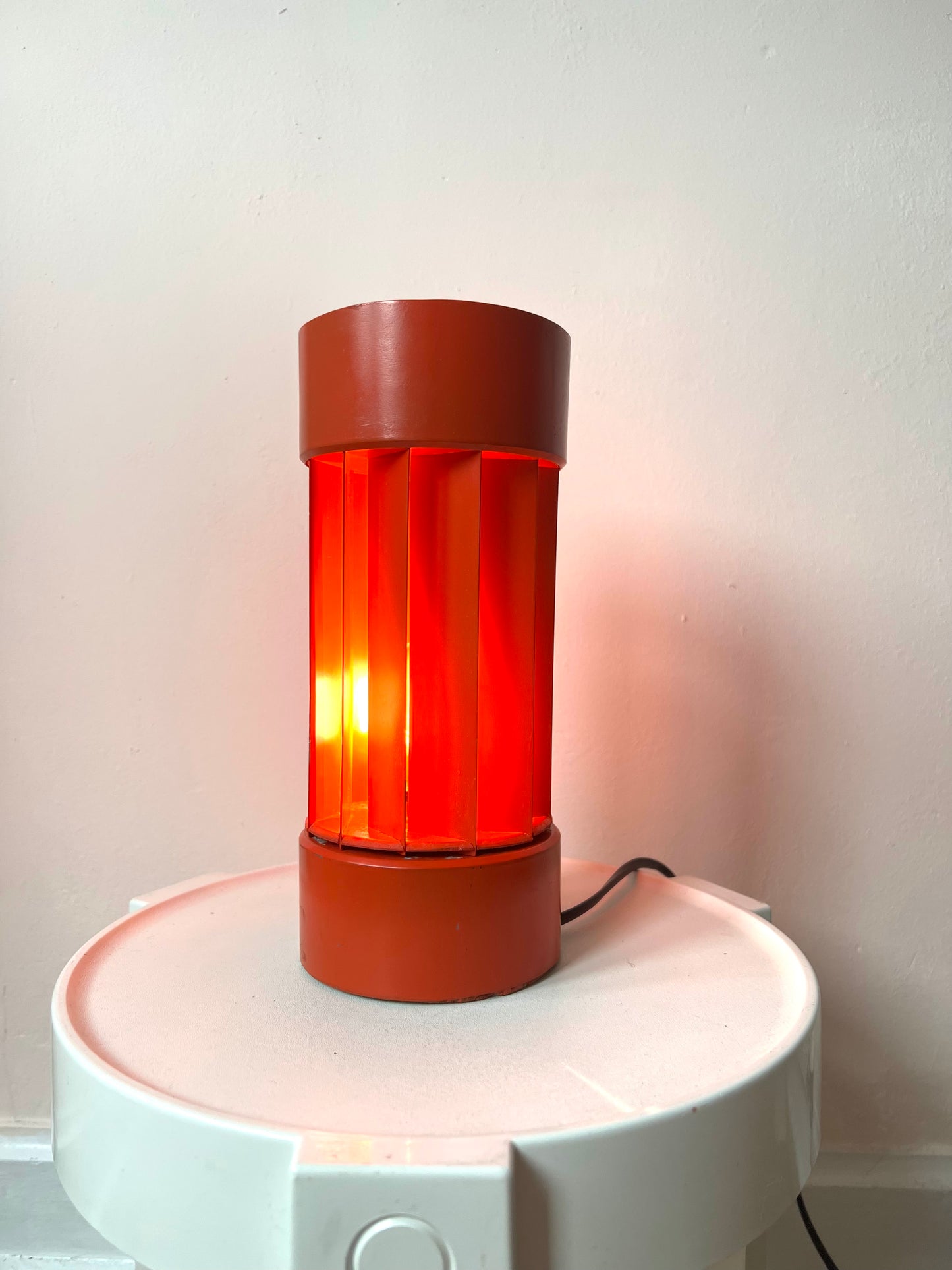 Mid Century Sculptural Cylinderical Table Lamp