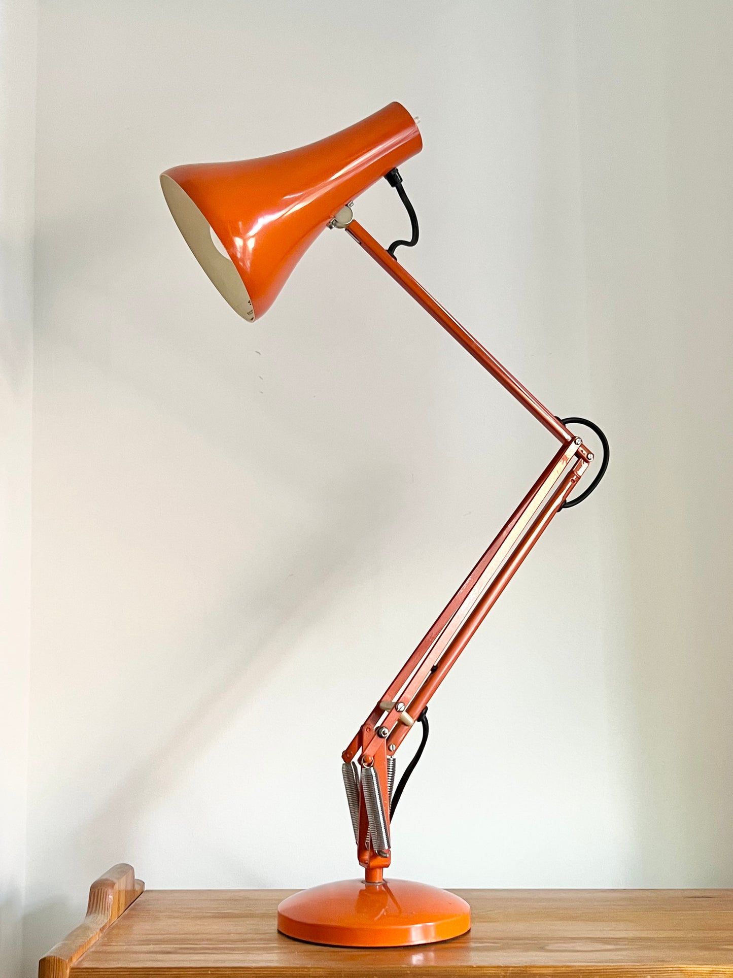 Vintage Herbert Terry Anglepoise 90 Orange Desk Lamp
