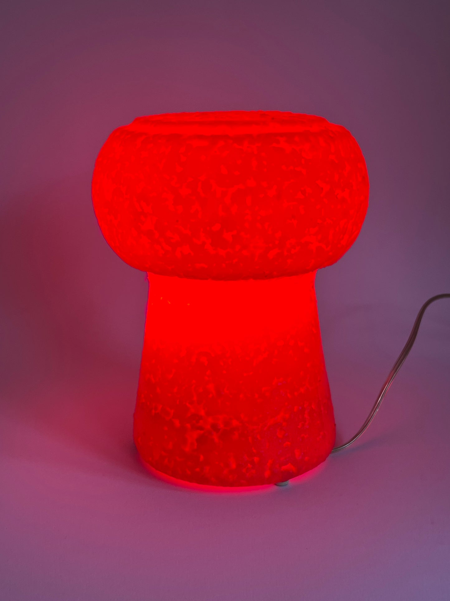 Mid Century Red Champagne Cork Lamp by Pierfrancesco Arnone