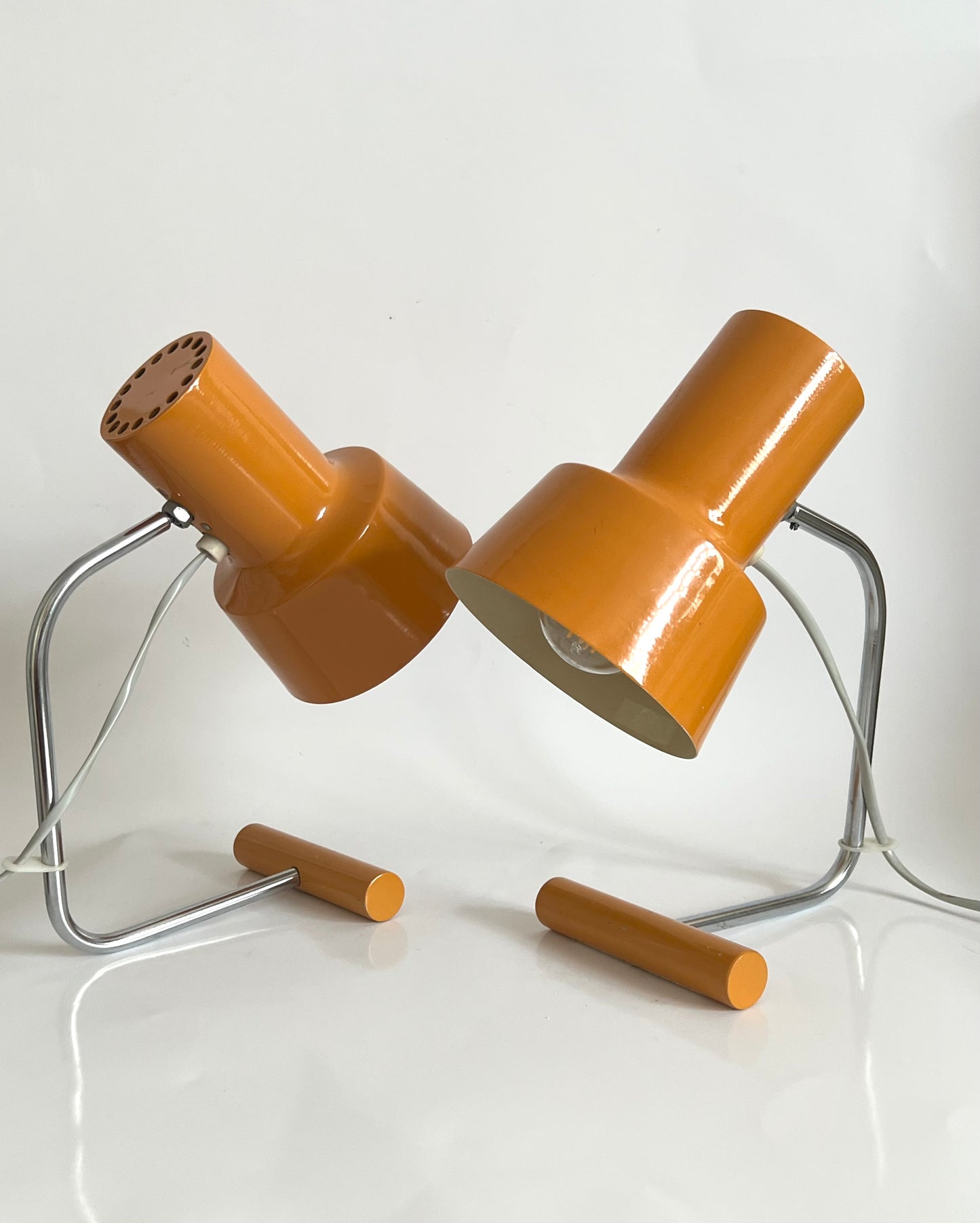 Pair Of Mid-Century Table Lamps By Josef Hurka For Napako, Czechoslovakia