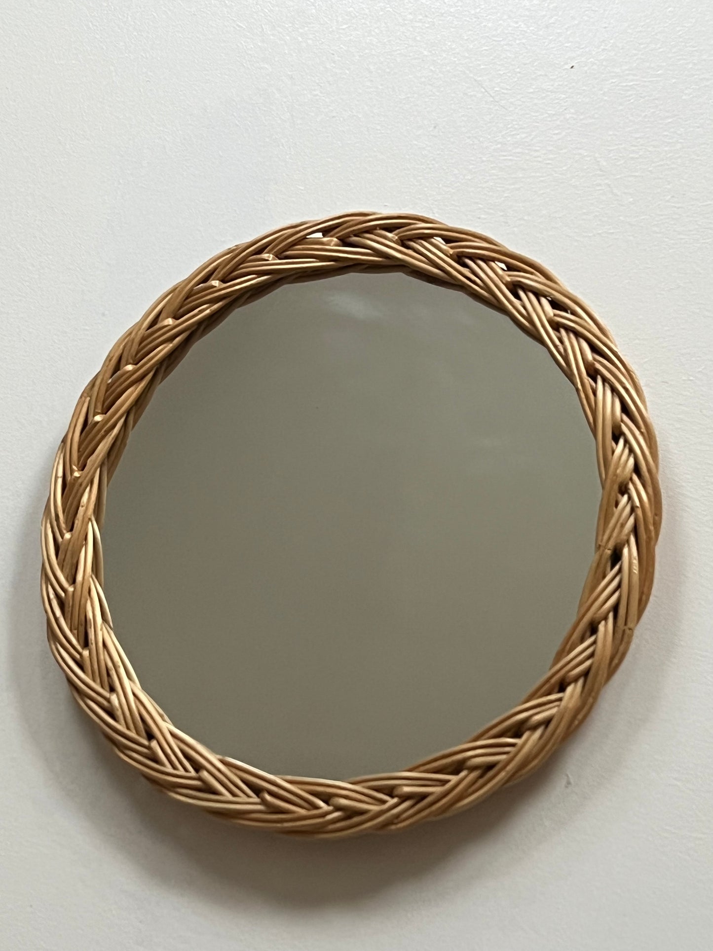 Mid Century French Rattan Cane Mirror