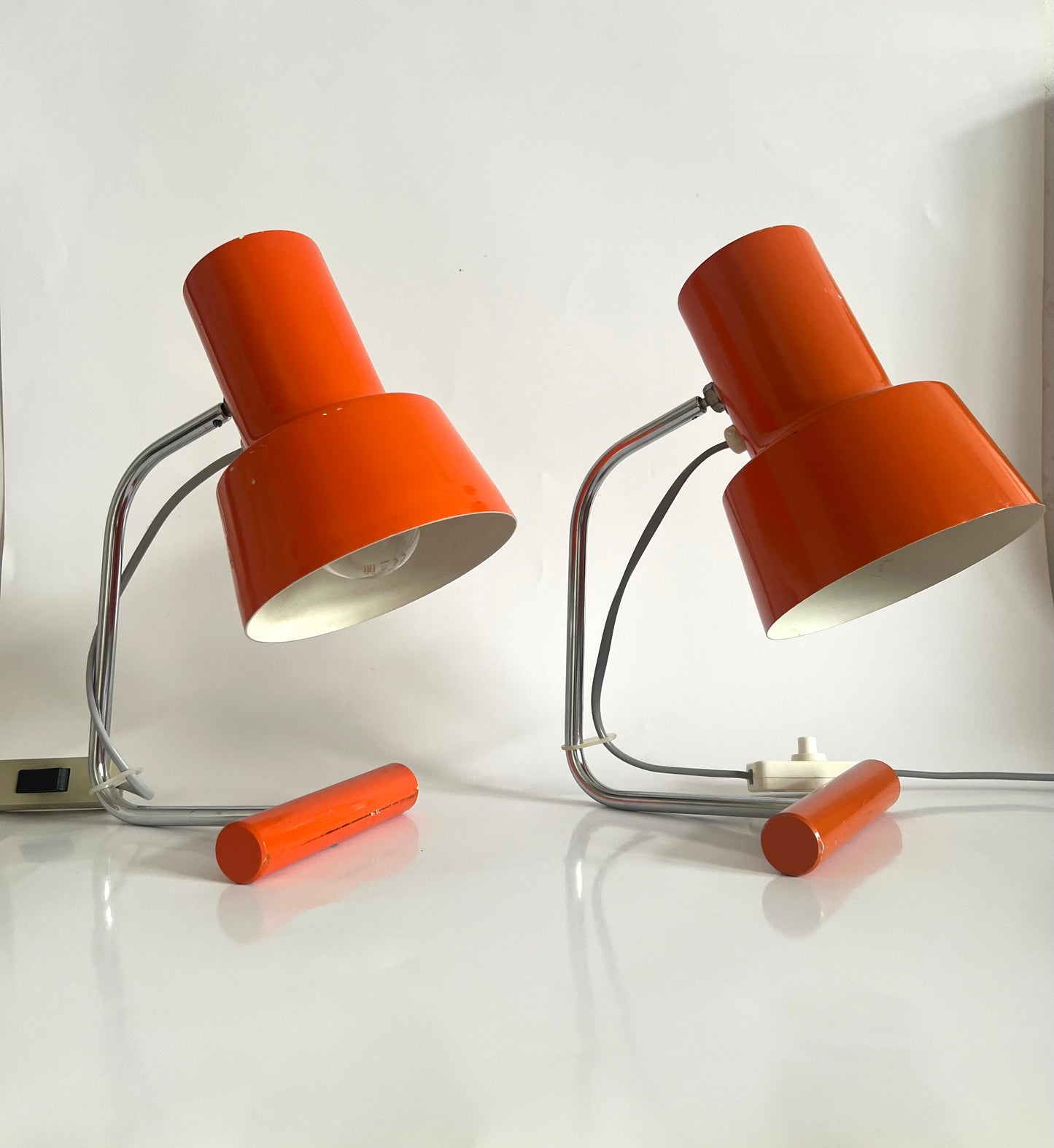 Pair Of Mid-Century Table Lamps By Josef Hurka For Napako, Czechoslovakia