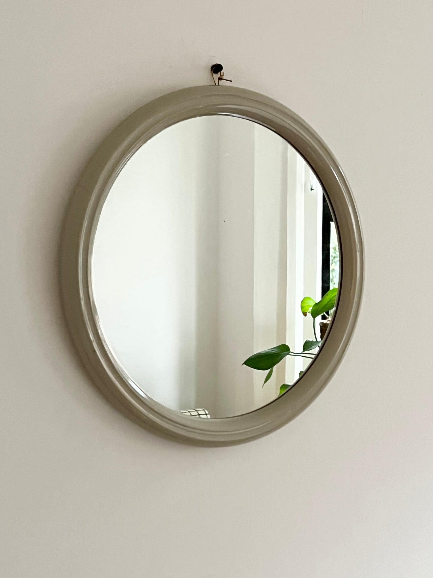 Mid Century Space Age Grey Plastic Mirror