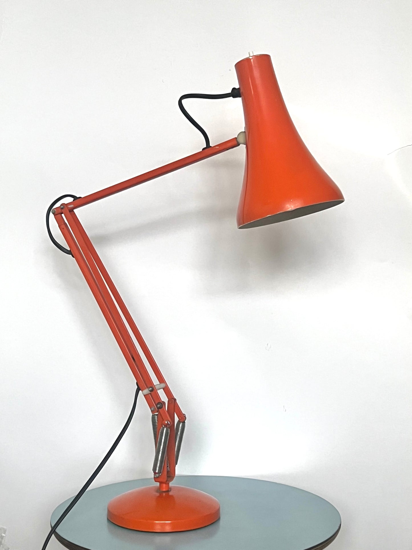 Vintage Herbert Terry Anglepoise 90 Orange Desk Lamp