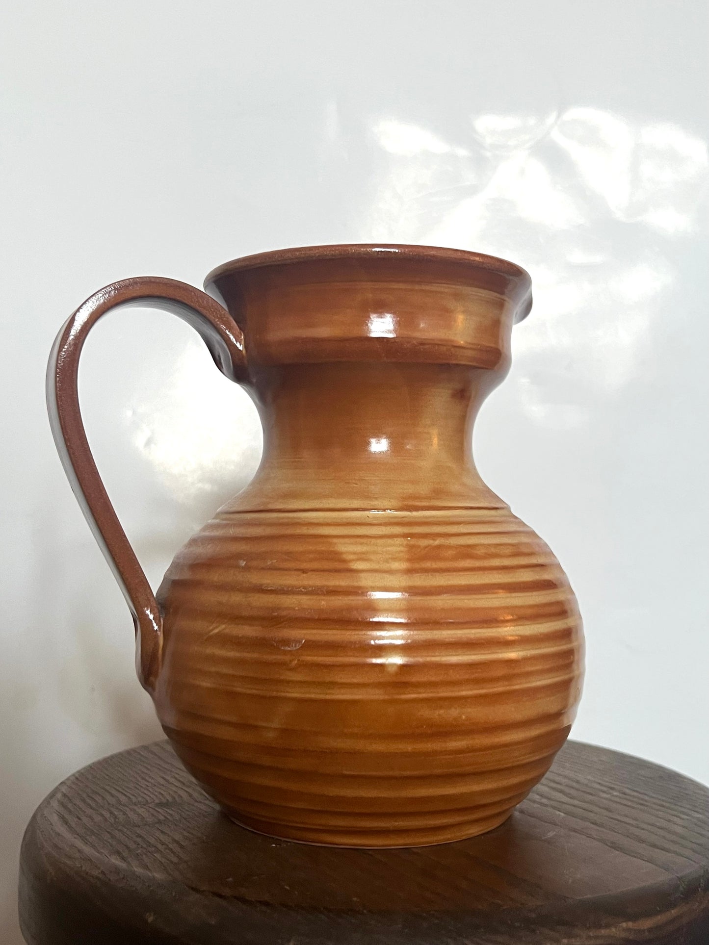 Mid Century Rustic Stonewear Pitcher