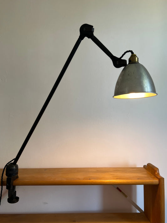 Art Deco Vintage Industrial Task Lamp by Bernard Albin Gras for Ravel Clamart