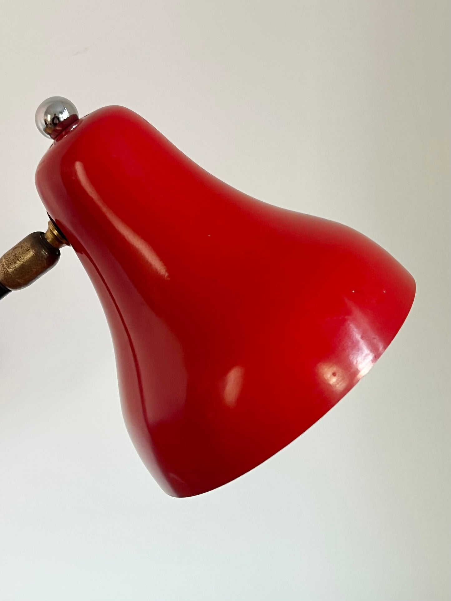 Vintage Mid Century Red Cocotte Desk Lamp
