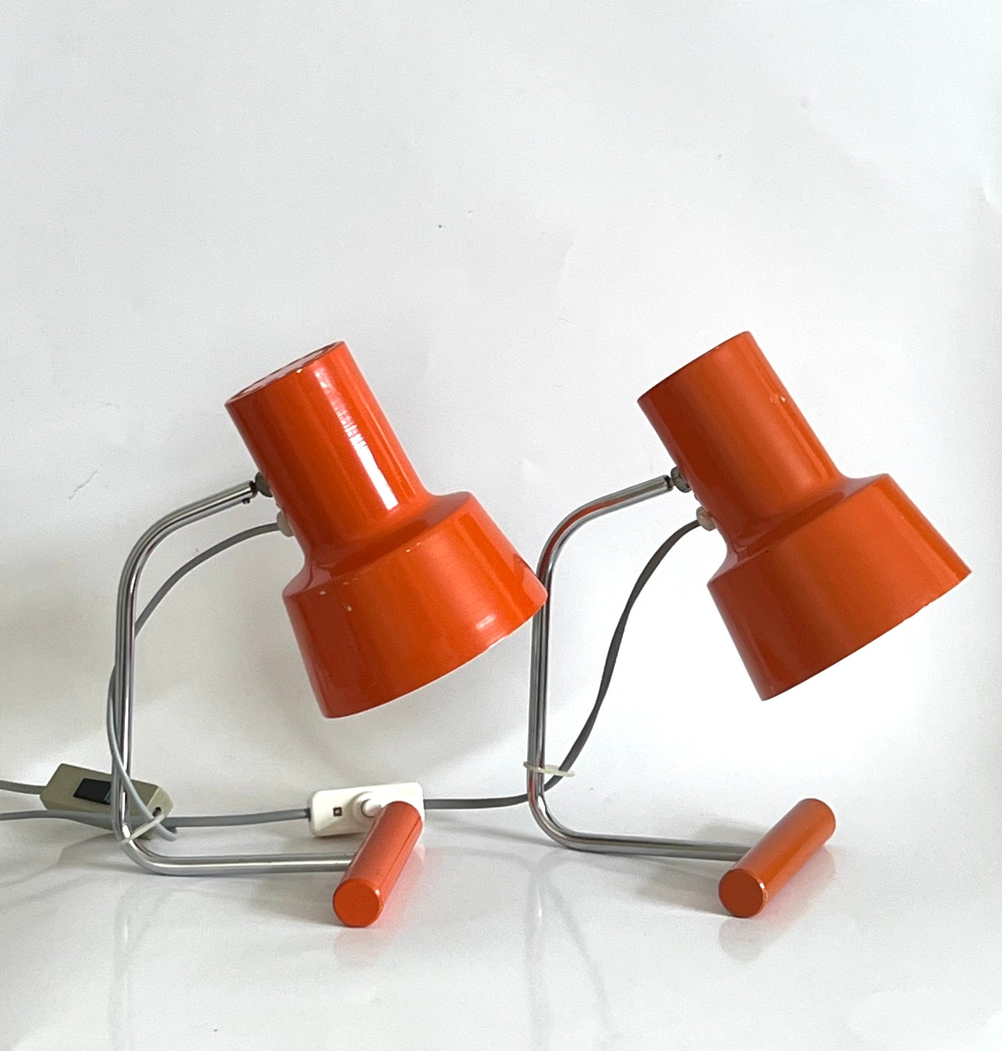 Pair Of Mid-Century Table Lamps By Josef Hurka For Napako, Czechoslovakia