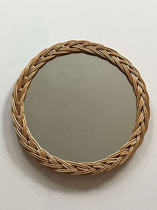 Mid Century French Rattan Cane Mirror