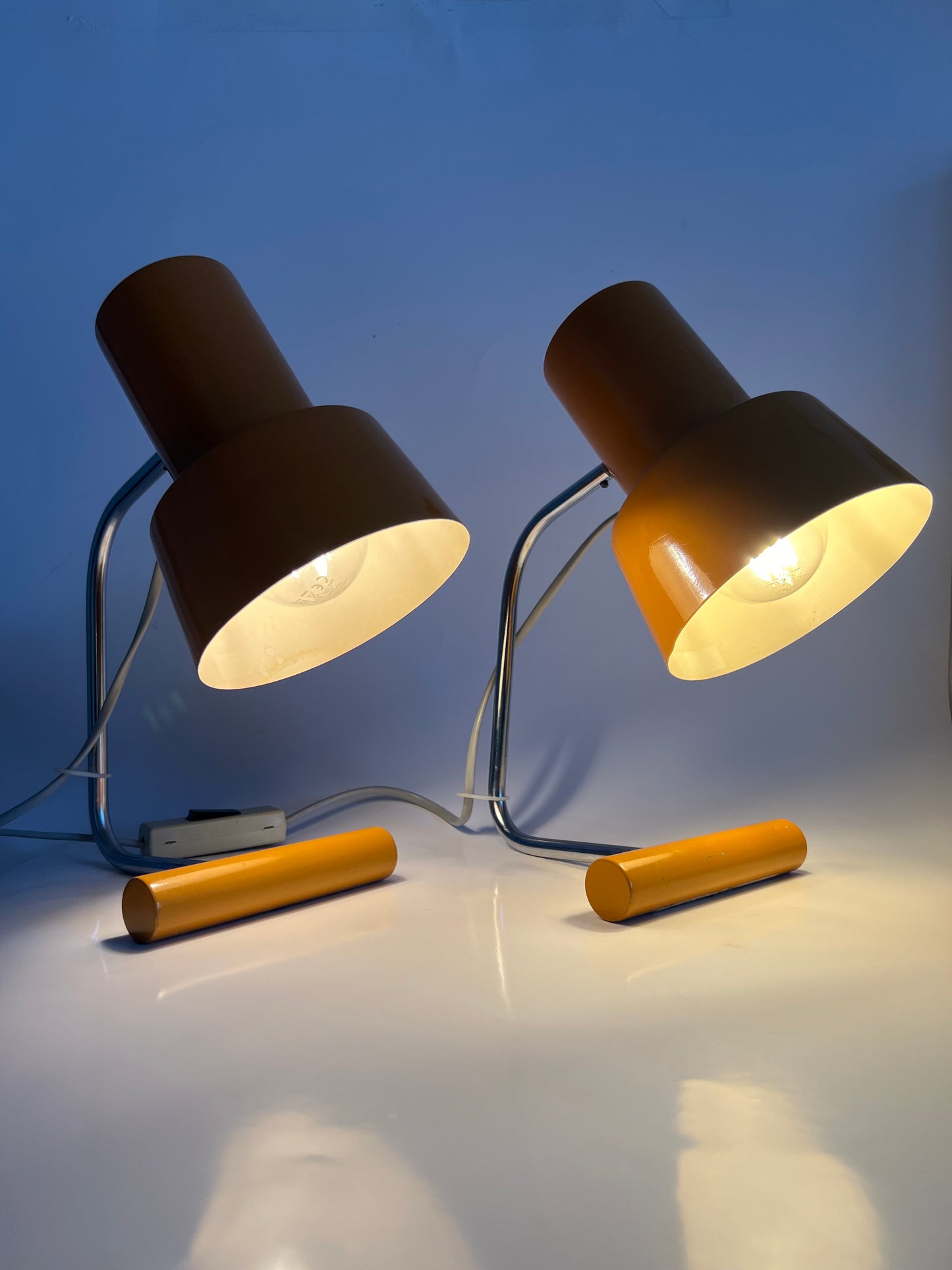 Pair Of Mid-Century Table Lamps By Josef Hurka For Napako, Czechoslovakia