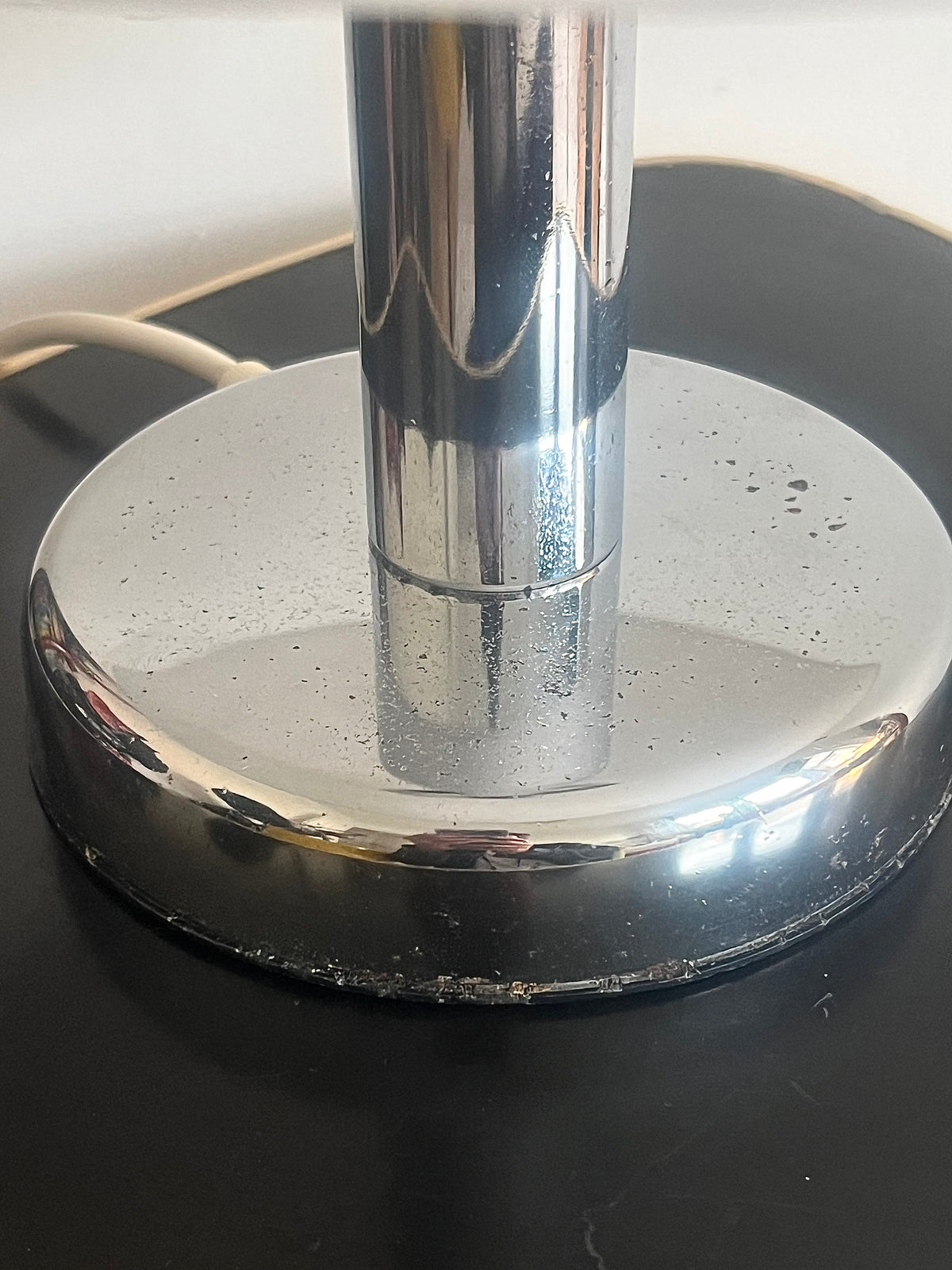 Mid Century Cosmo Designs Chrome & Acrylic Mushroom Table Lamp