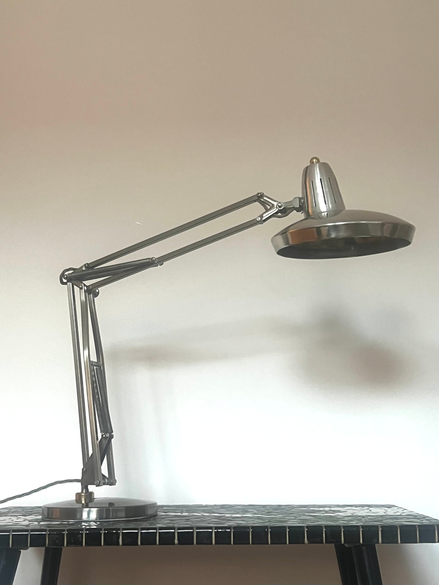 Vintage Mid Century Fase Madrid Chrome Table Lamp