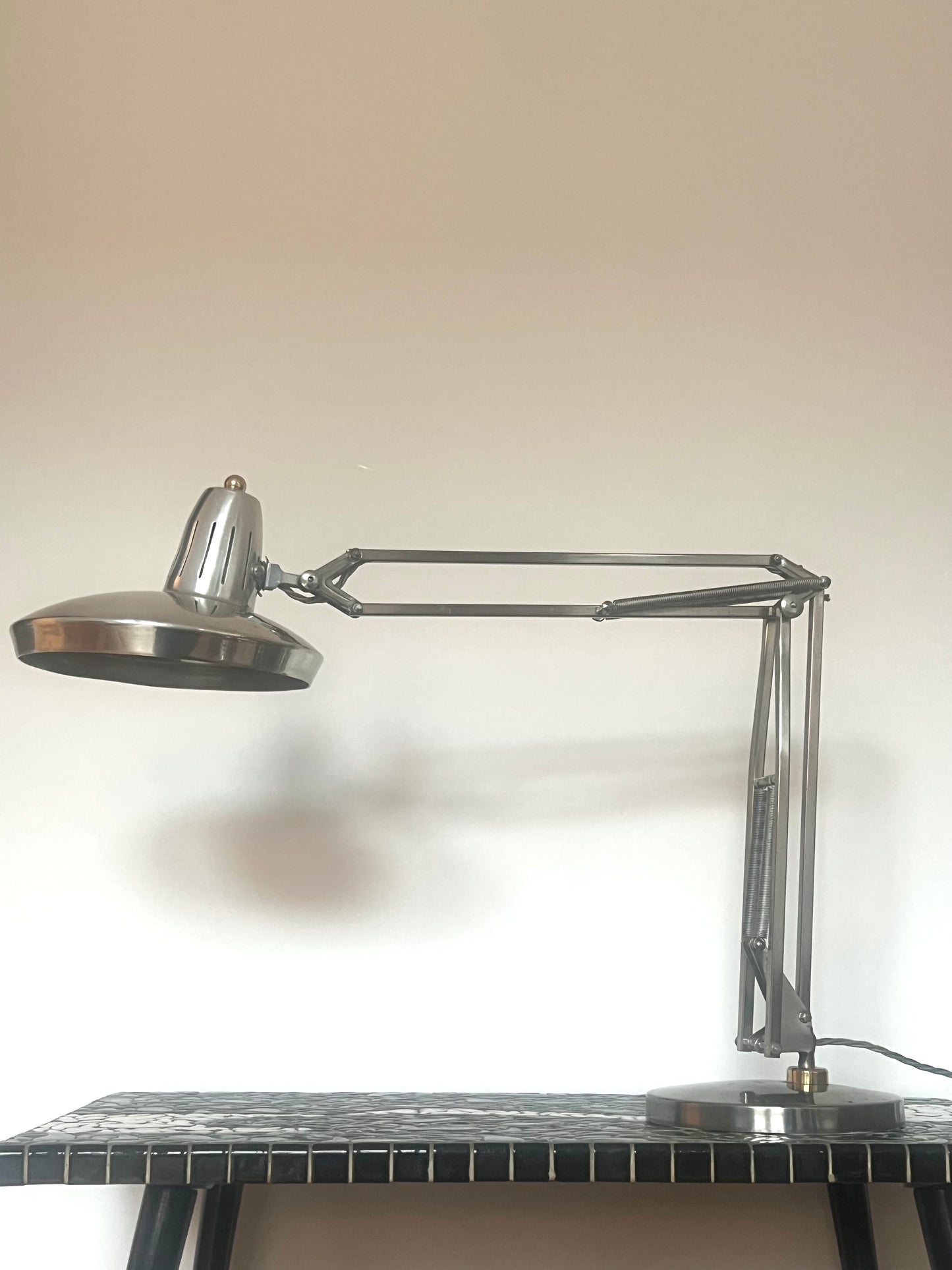 Vintage Mid Century Fase Madrid Chrome Table Lamp