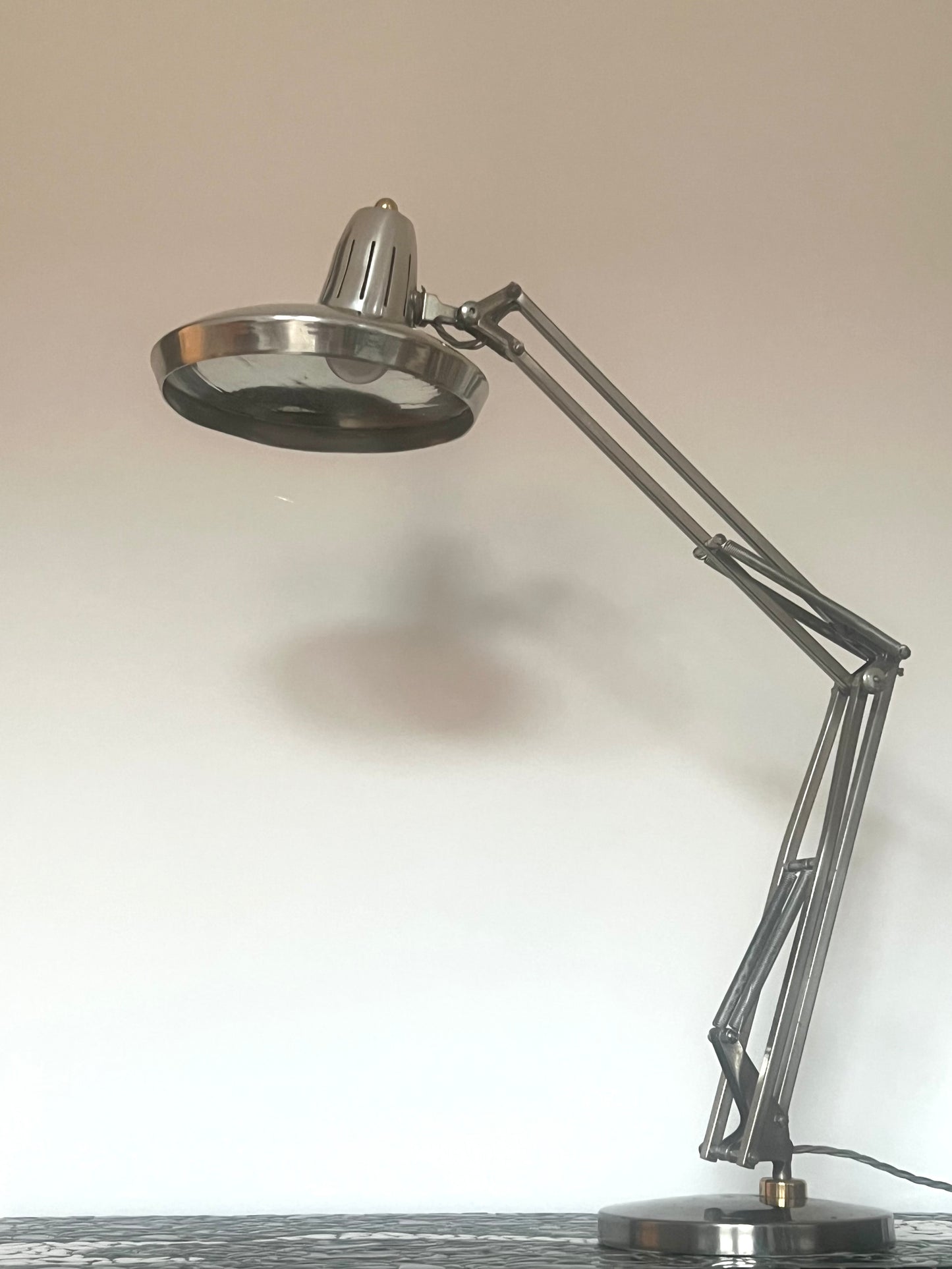 Vintage Mid Century Fase Madrid Chrome Table Lamp