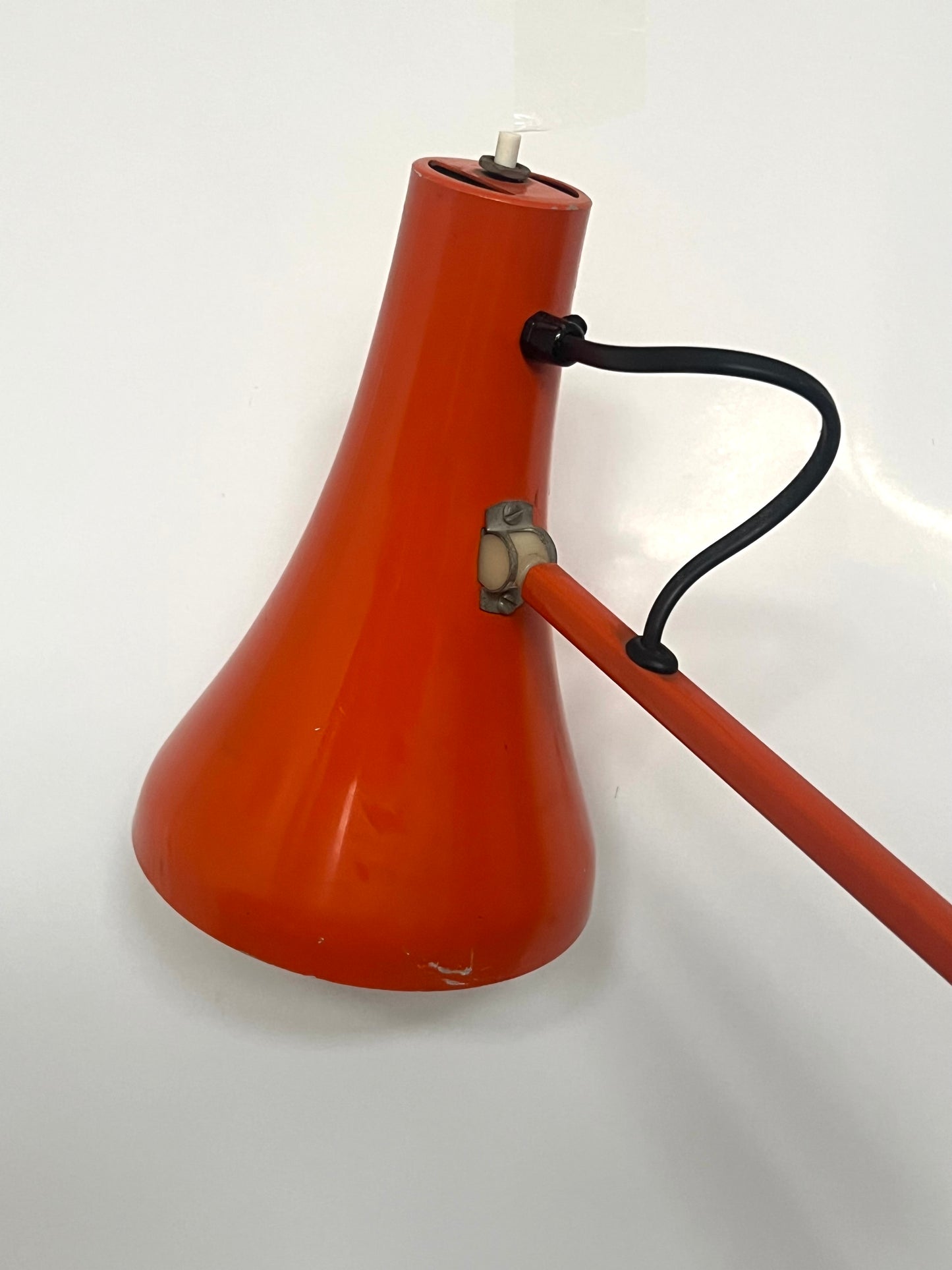 Vintage Herbert Terry Anglepoise 90 Orange Desk Lamp