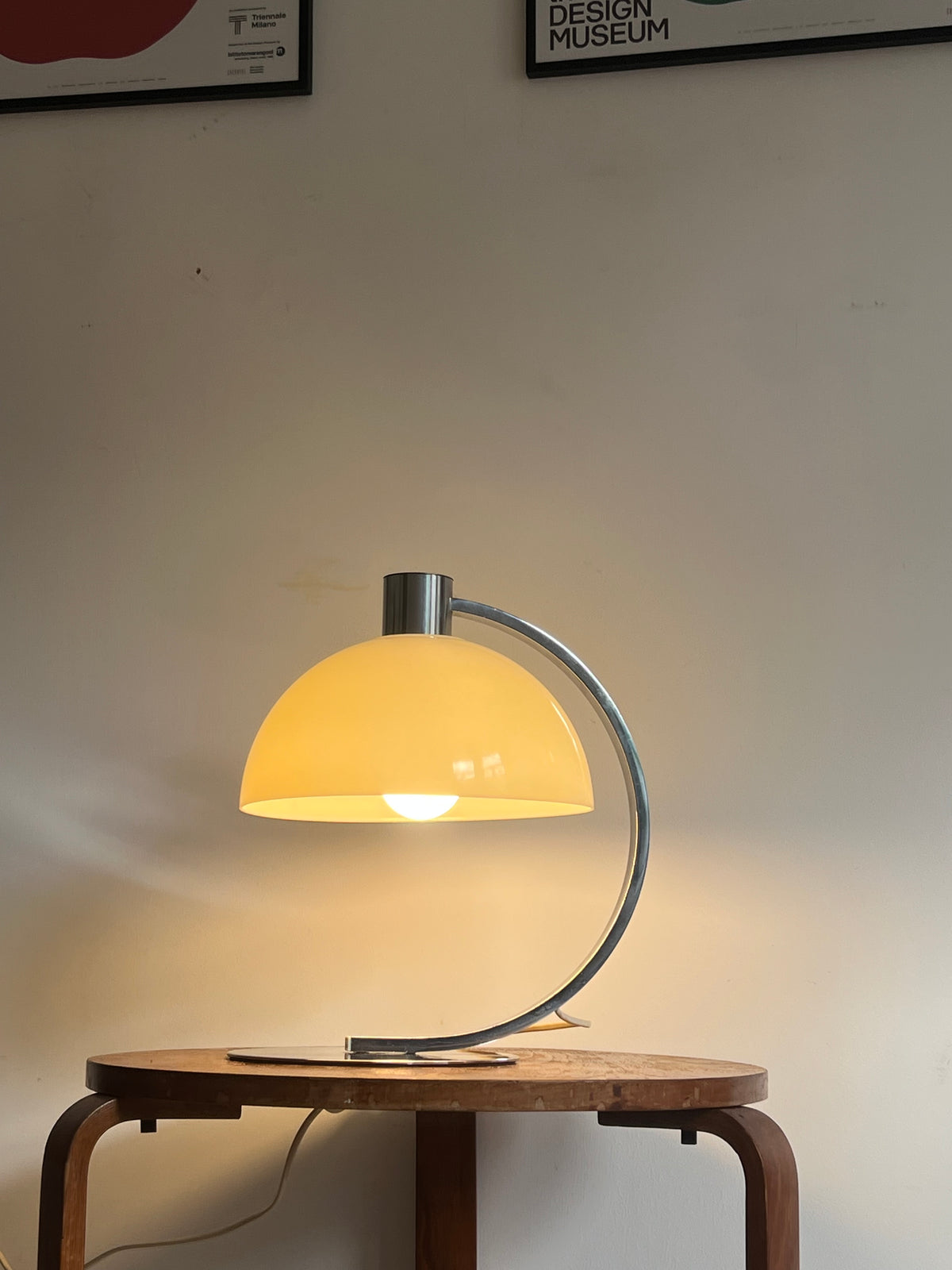 Mid Century 70’s Perspex & Chrome Table Lamp