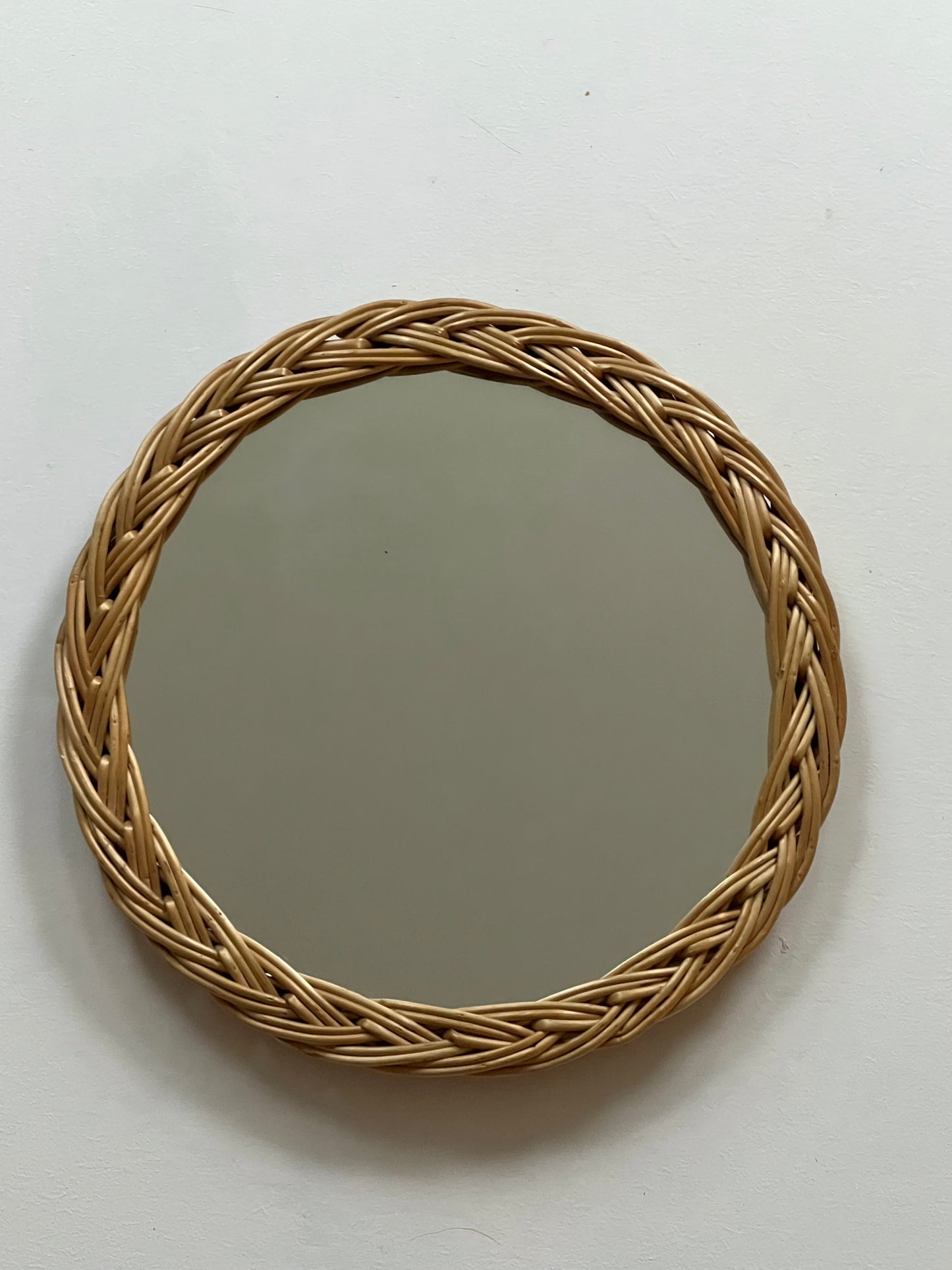Mid Century French Rattan Cane Mirror