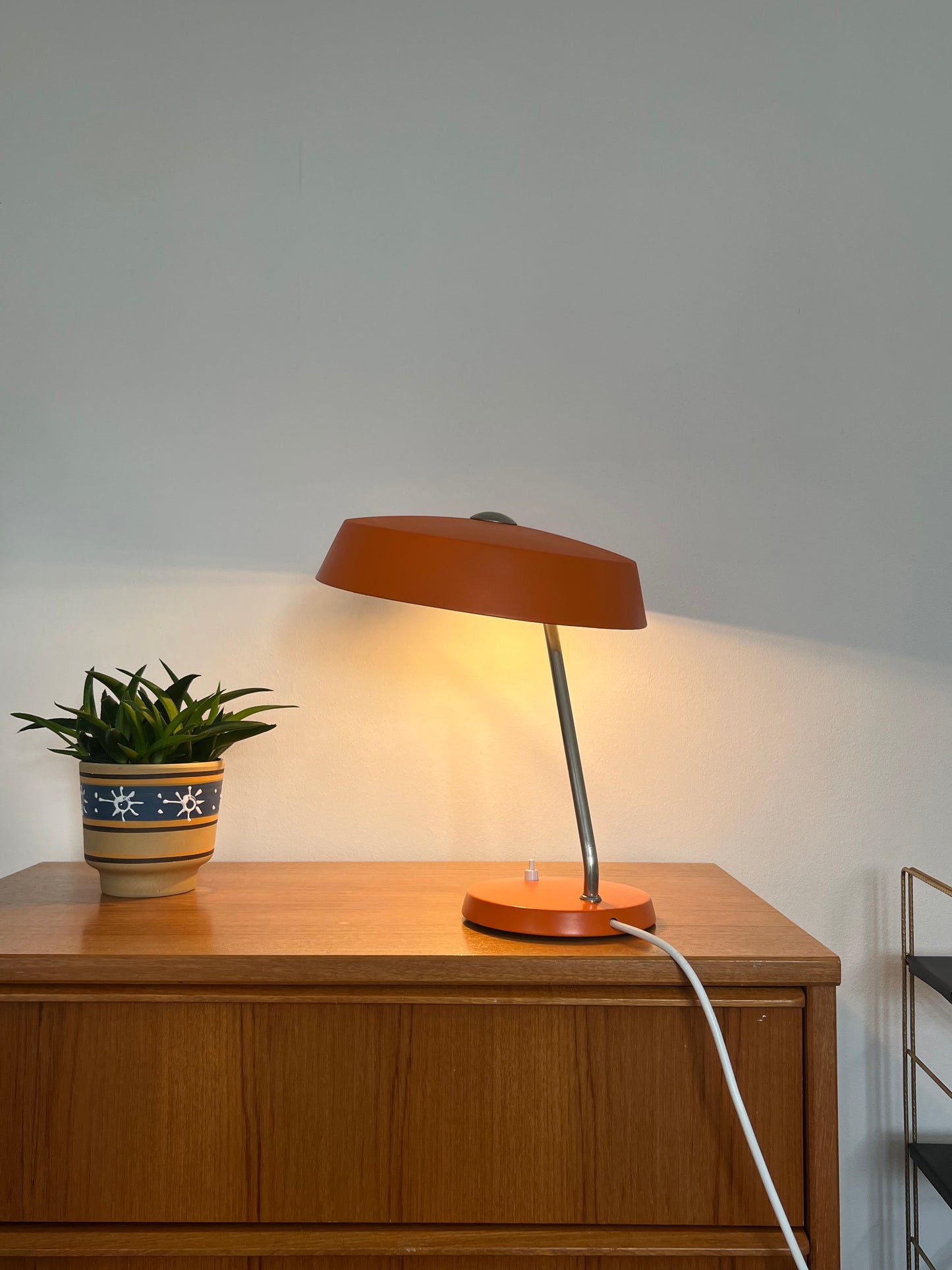 Mid Century Orange Table Lamp