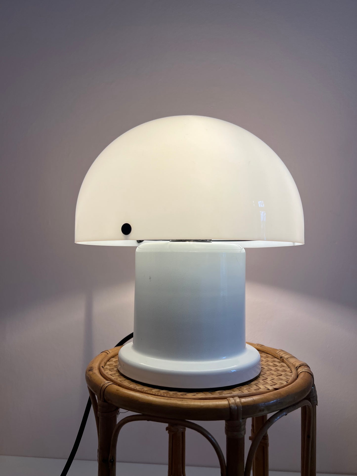 Mid Century White Mushroom lamp