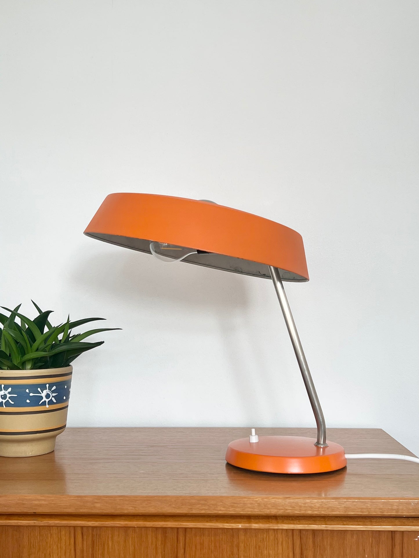 Mid Century Orange Table Lamp