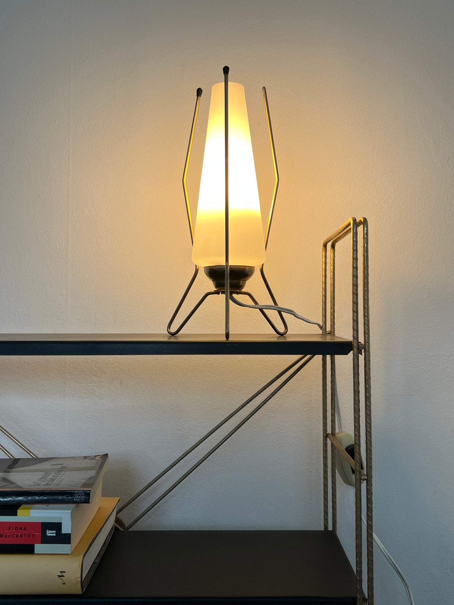 Mid Century Brass Tripod Lamp