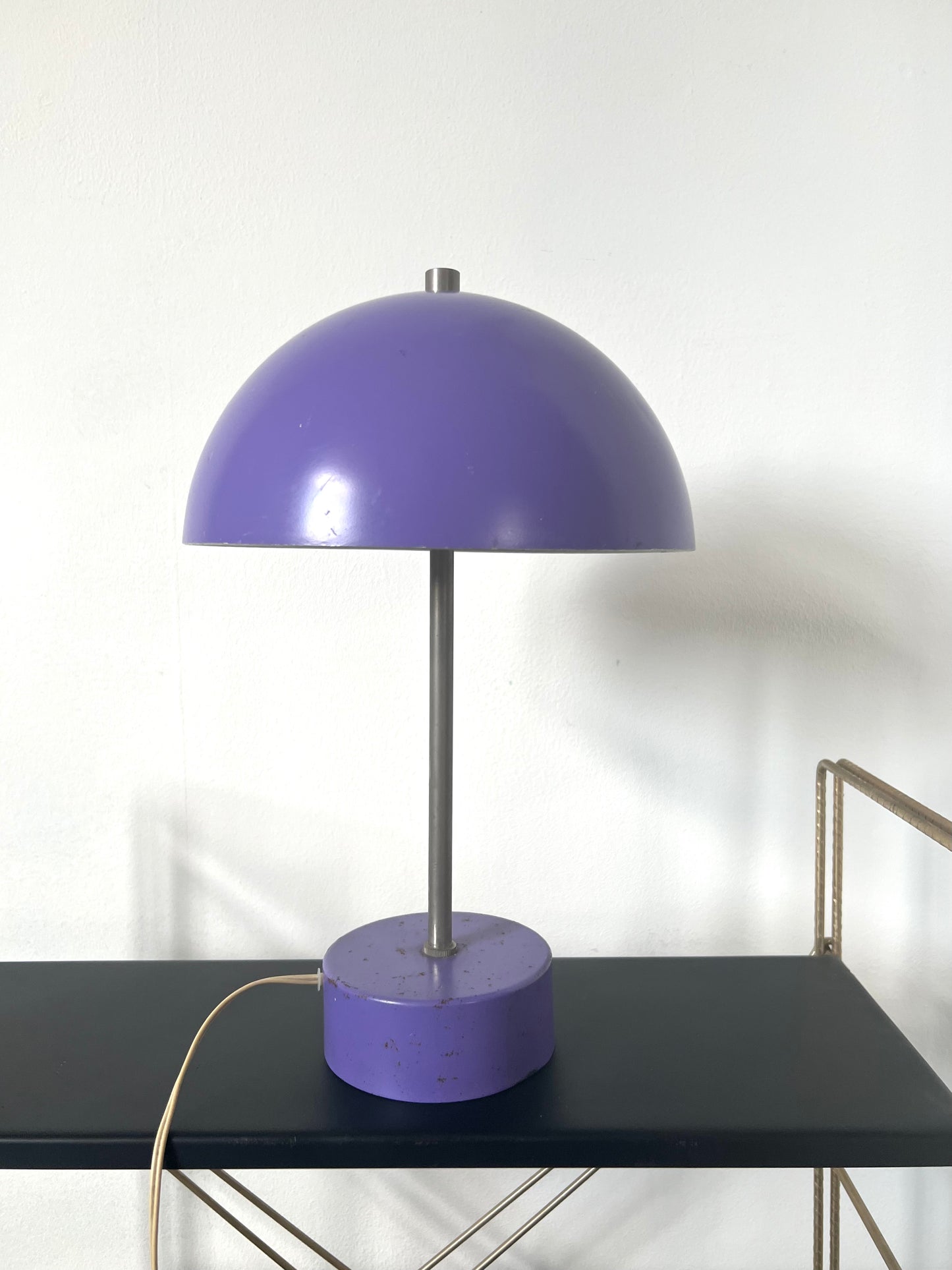 Mid Century Purple Mushroom Lamp