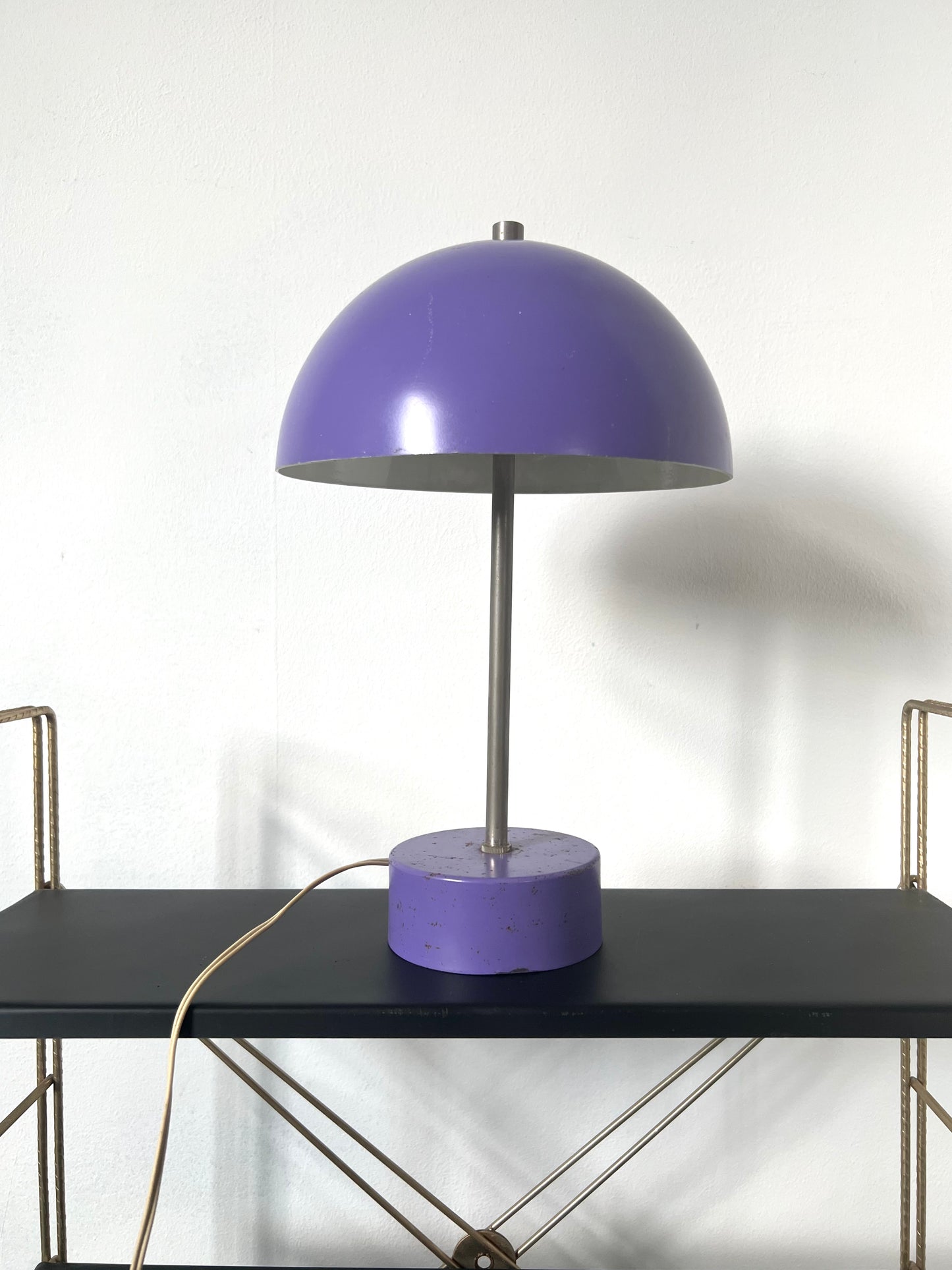 Mid Century Purple Mushroom Lamp