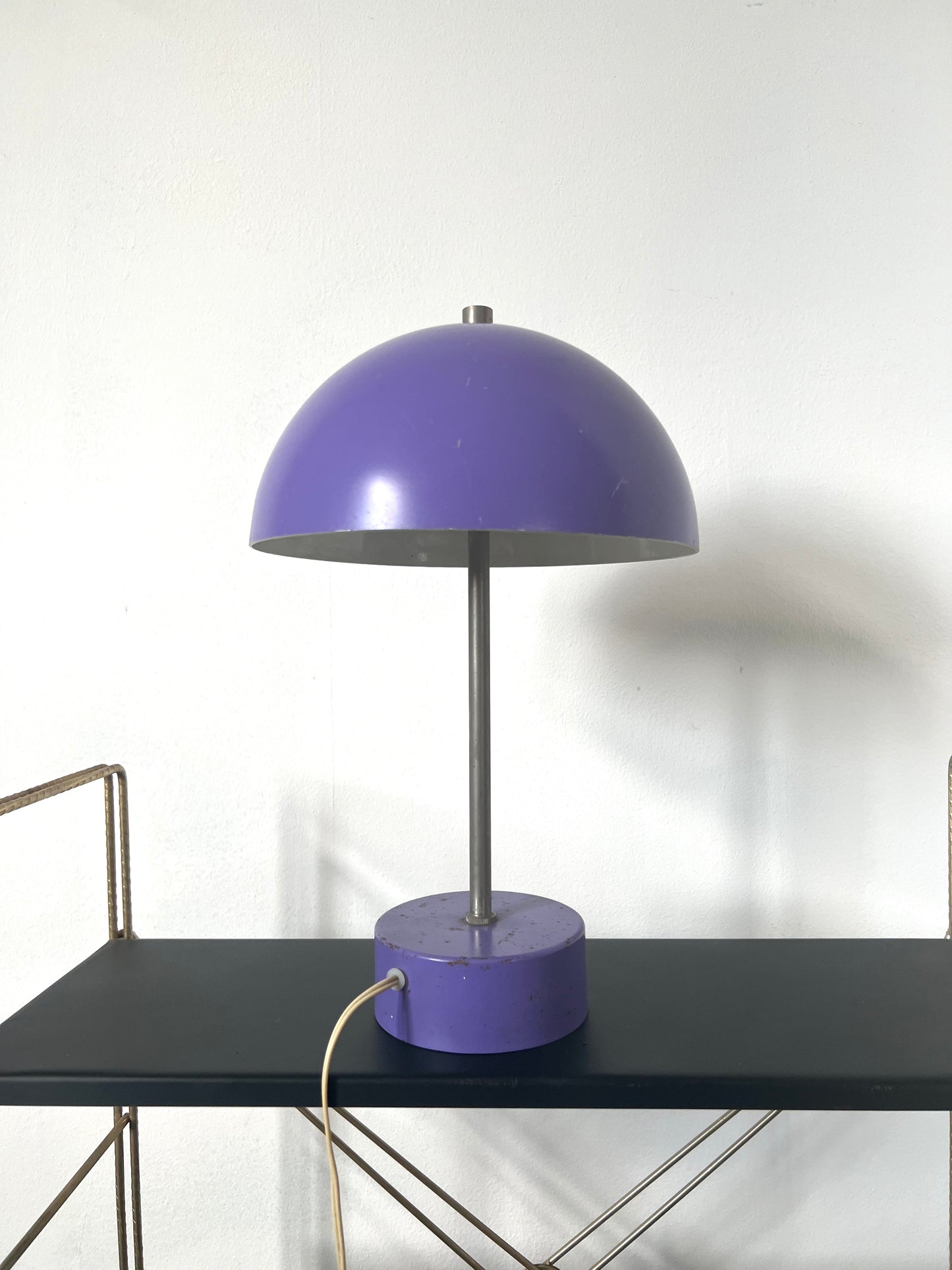 Mid Century Purple Mushroom Lamp