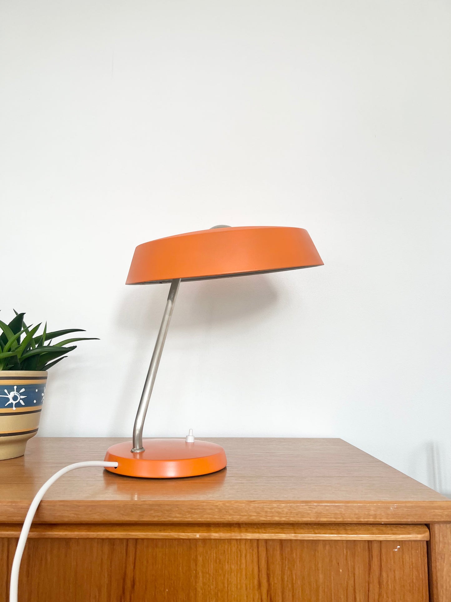 Mid Century Orange Table Lamp