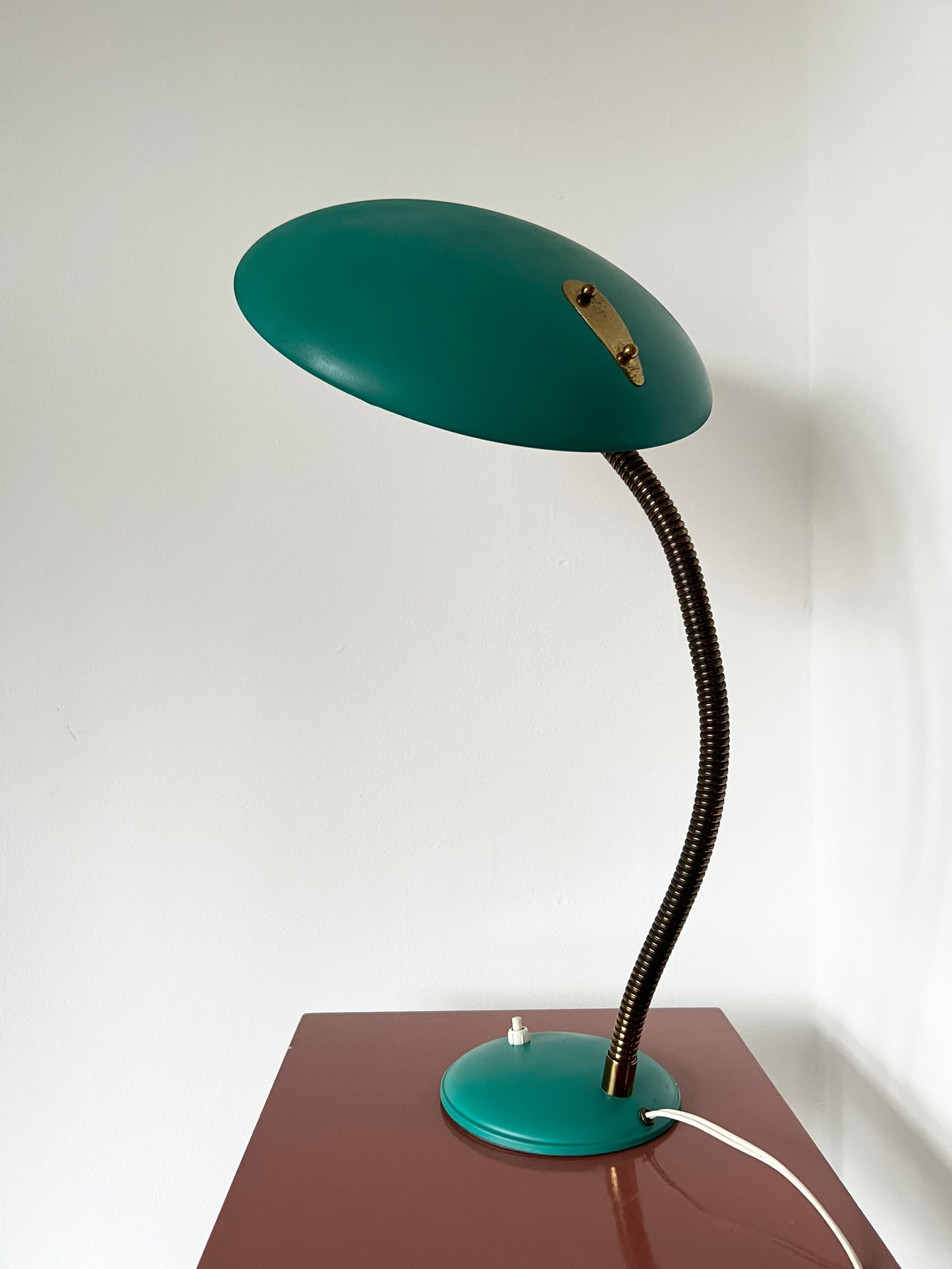 Mid Century UFO Saucer Shade Table Lamp