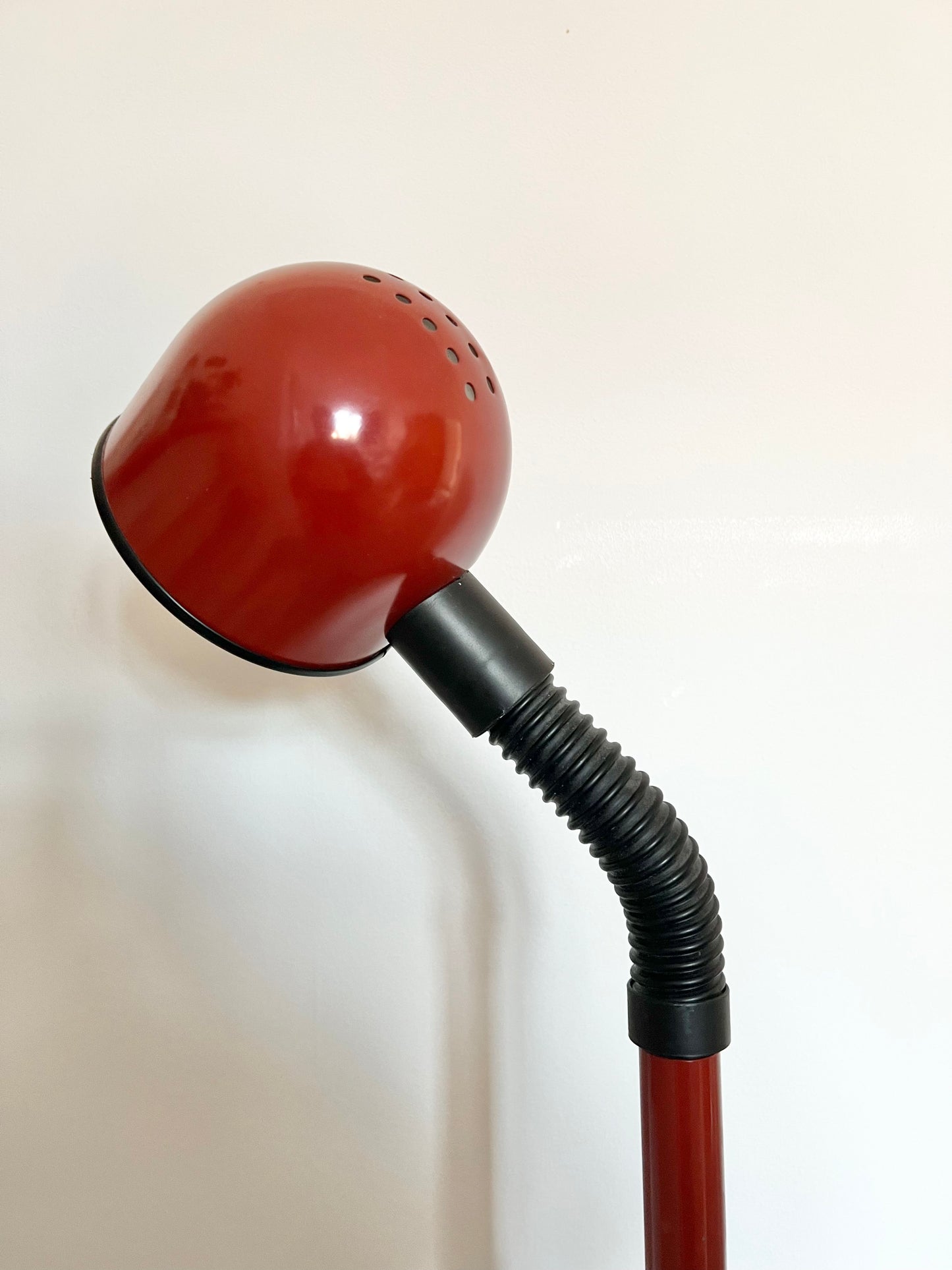 Postmodern Red & Black Floor Lamp by Alda