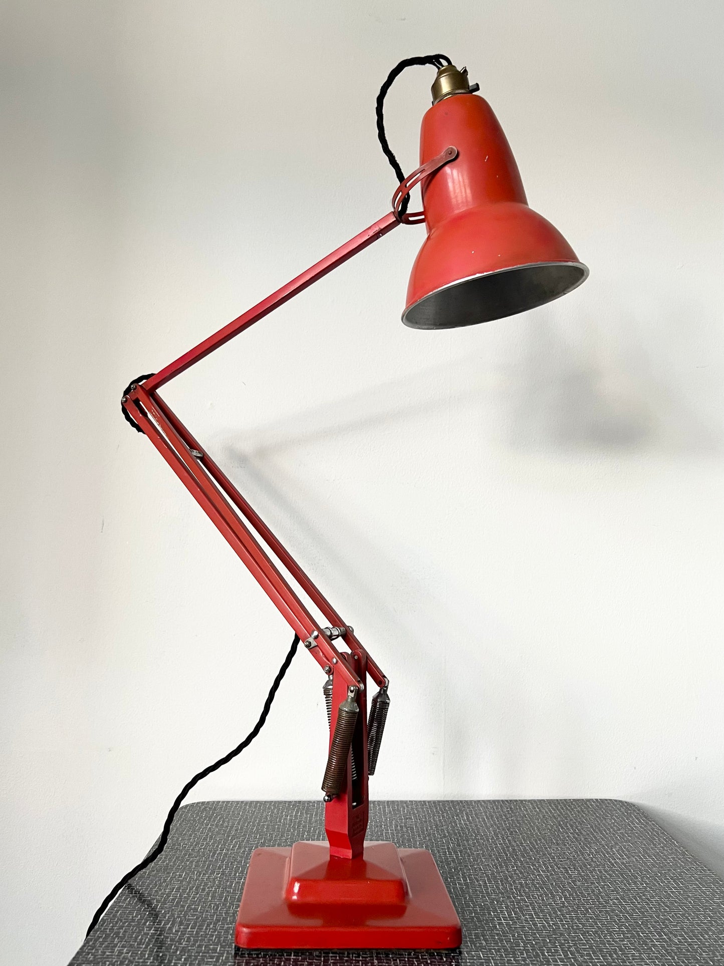 Vintage Herbert Terry Anglepoise 1227 Red Desk Lamp