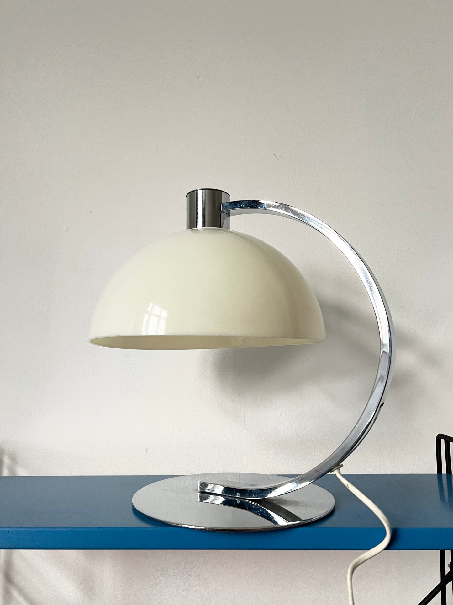 Mid Century 70’s Guzzini style Chrome Table Lamp