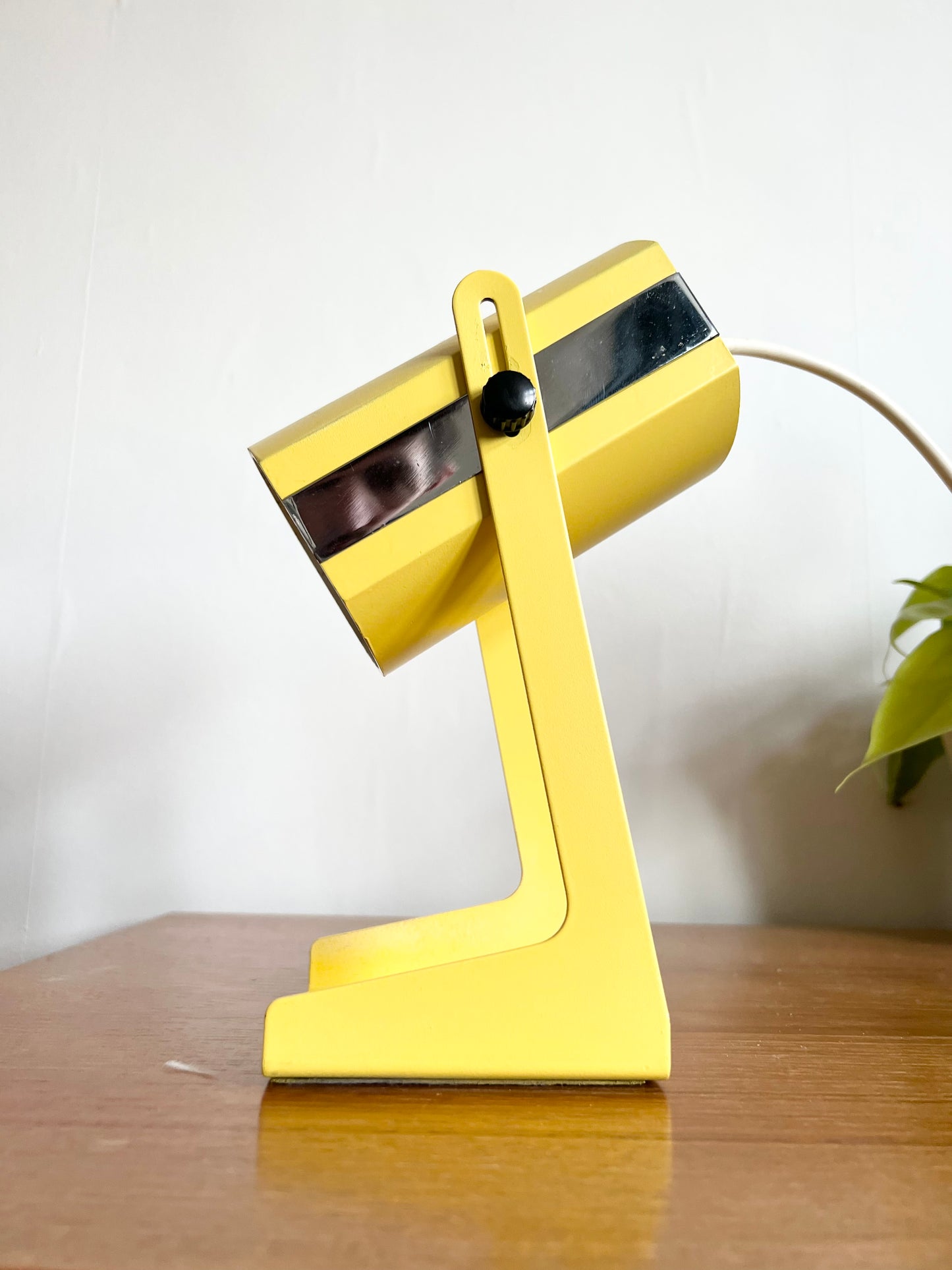 Space Age Yellow & Chrome Desk Lamp