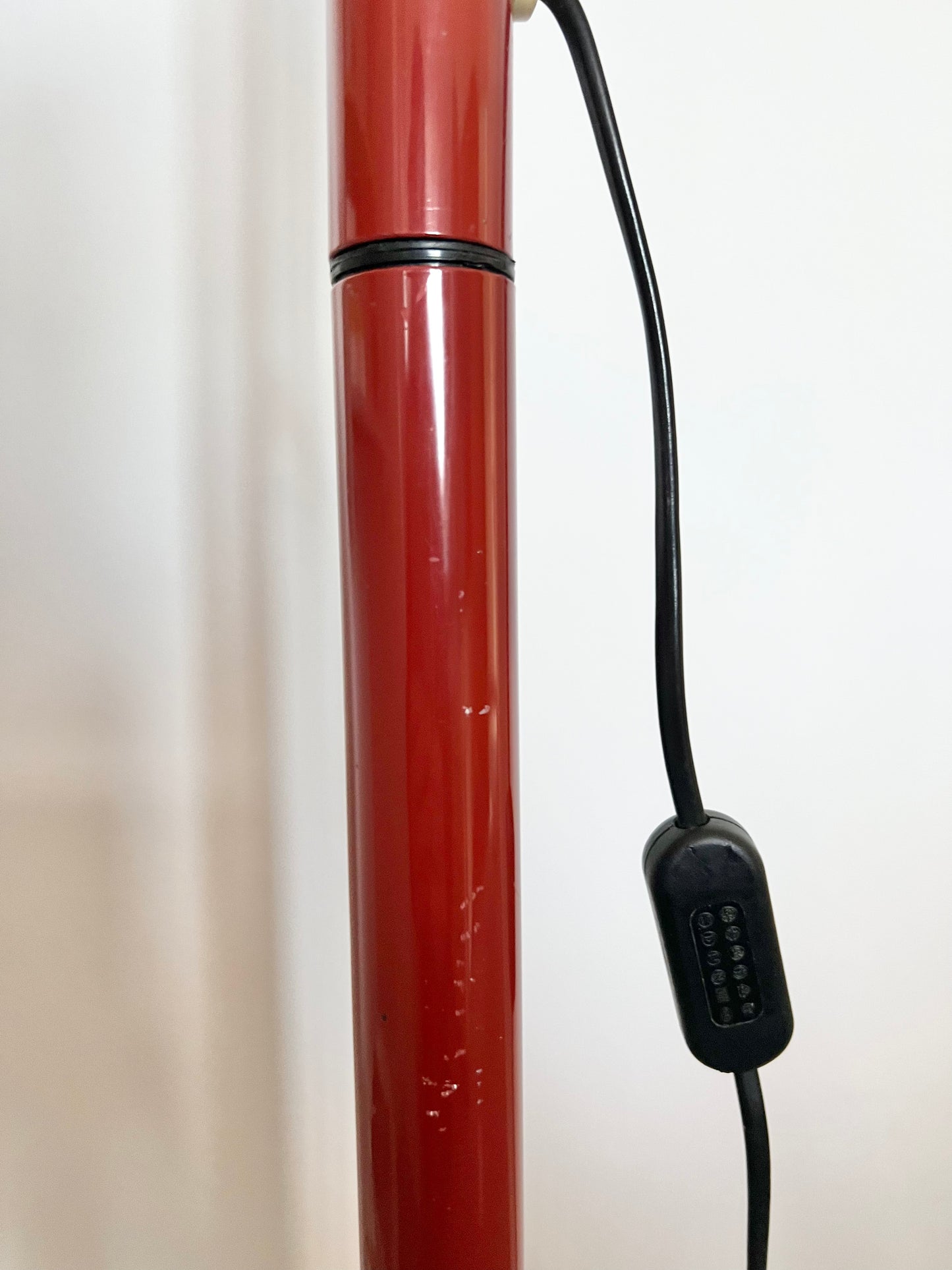 Postmodern Red & Black Floor Lamp by Alda