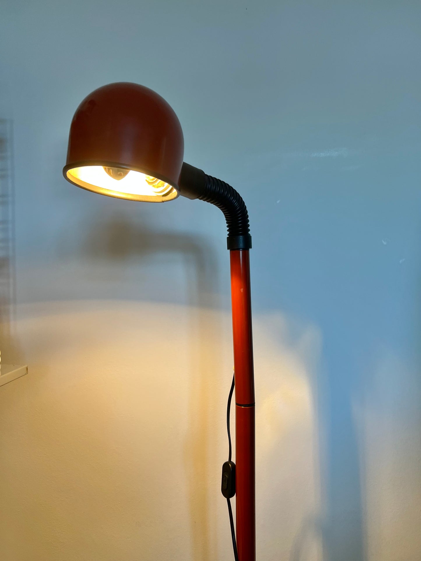 Postmodern Red & Black Floor Lamp by Alda