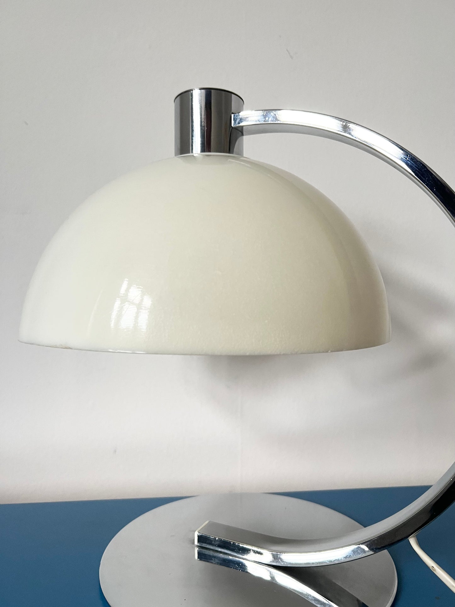 Mid Century 70’s Guzzini style Chrome Table Lamp