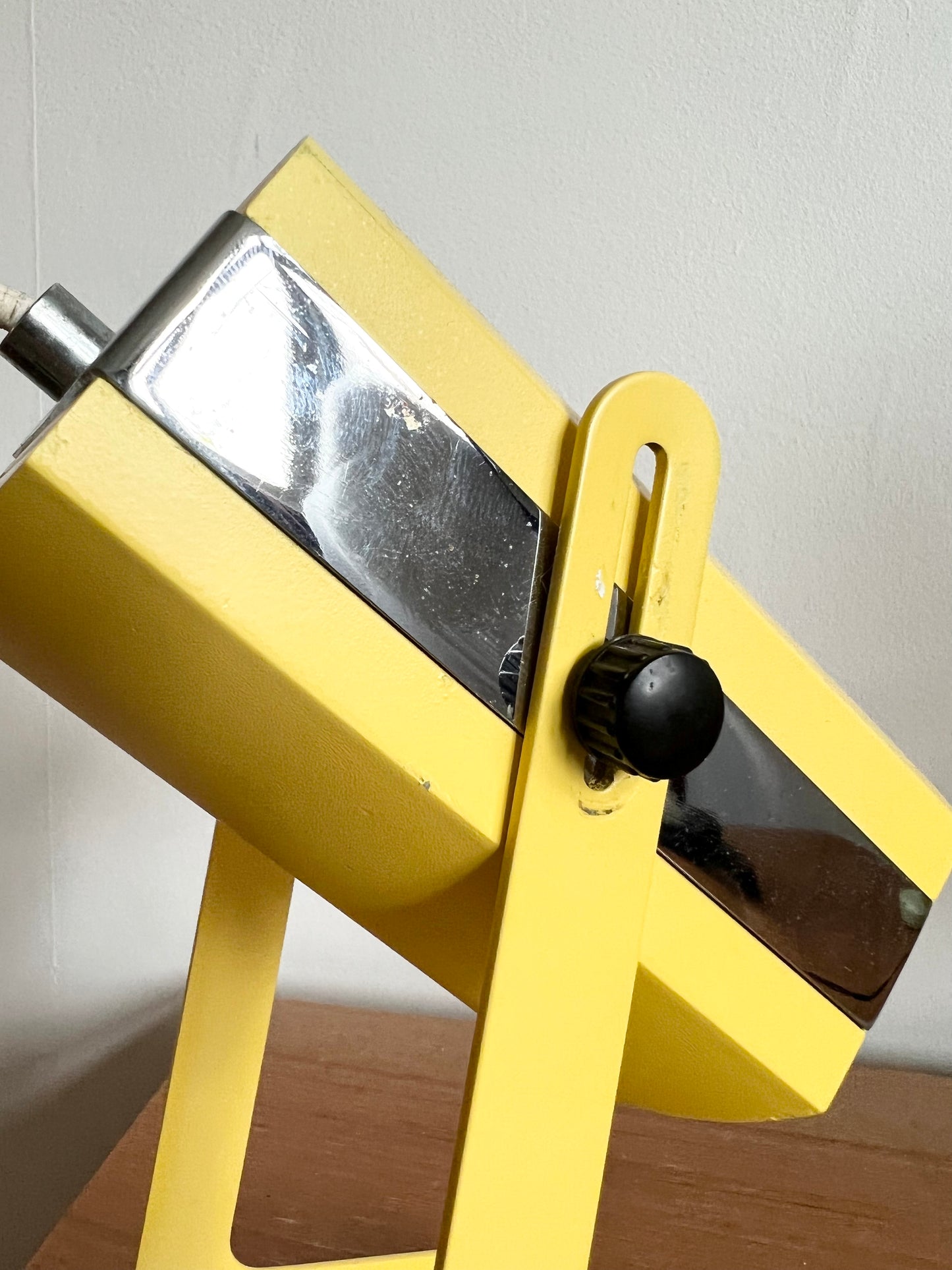 Space Age Yellow & Chrome Desk Lamp