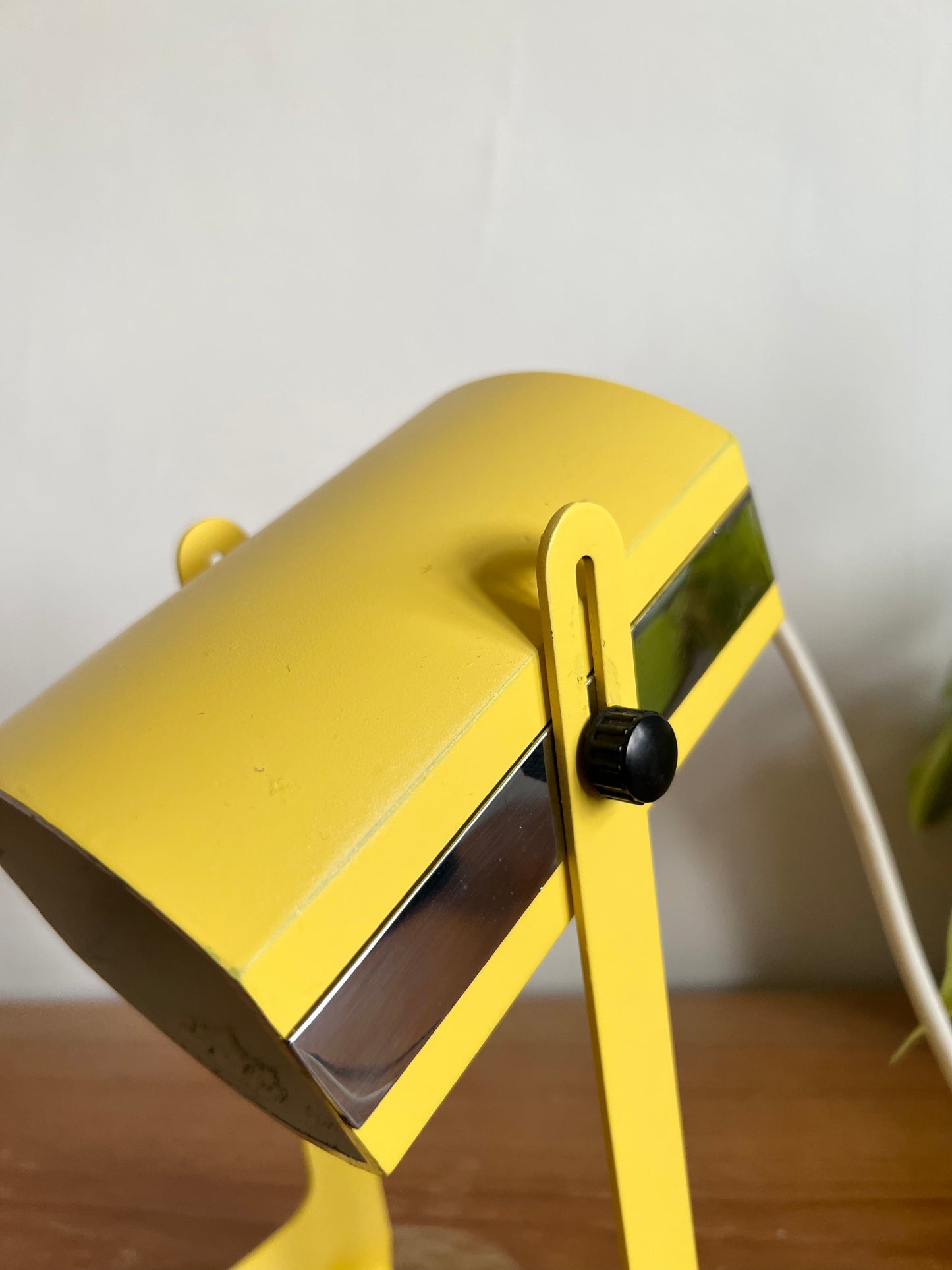 Space Age Yellow & Chrome Desk Lamp