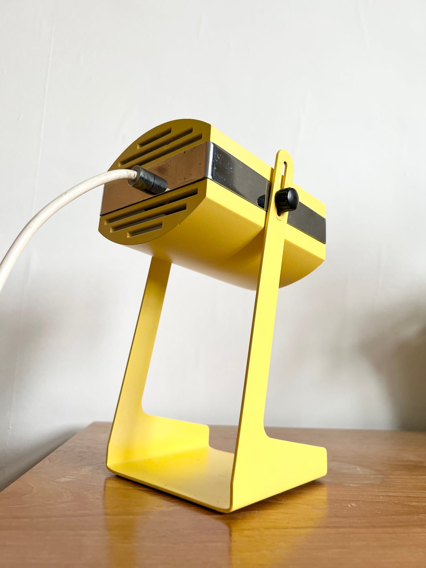 Space Age Yellow & Chrome Desk Lamp