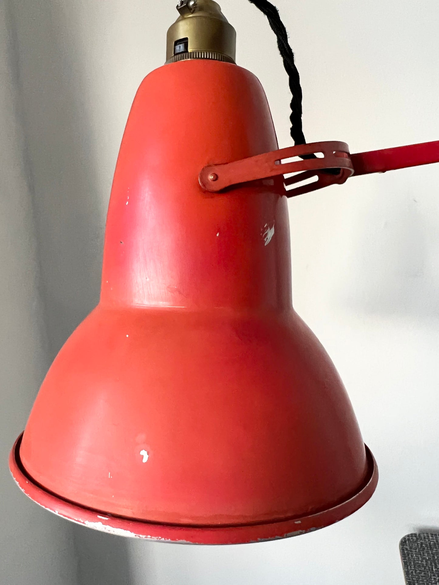 Vintage Herbert Terry Anglepoise 1227 Red Desk Lamp