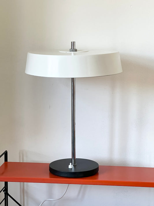 Mid Century Black & White President Table Lamp