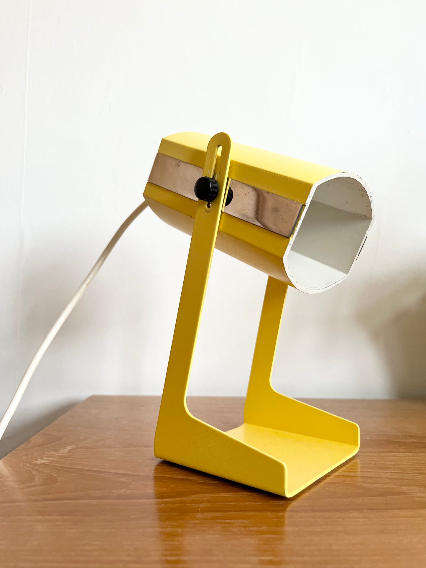 Space Age Yellow & Chrome Desk Lamp