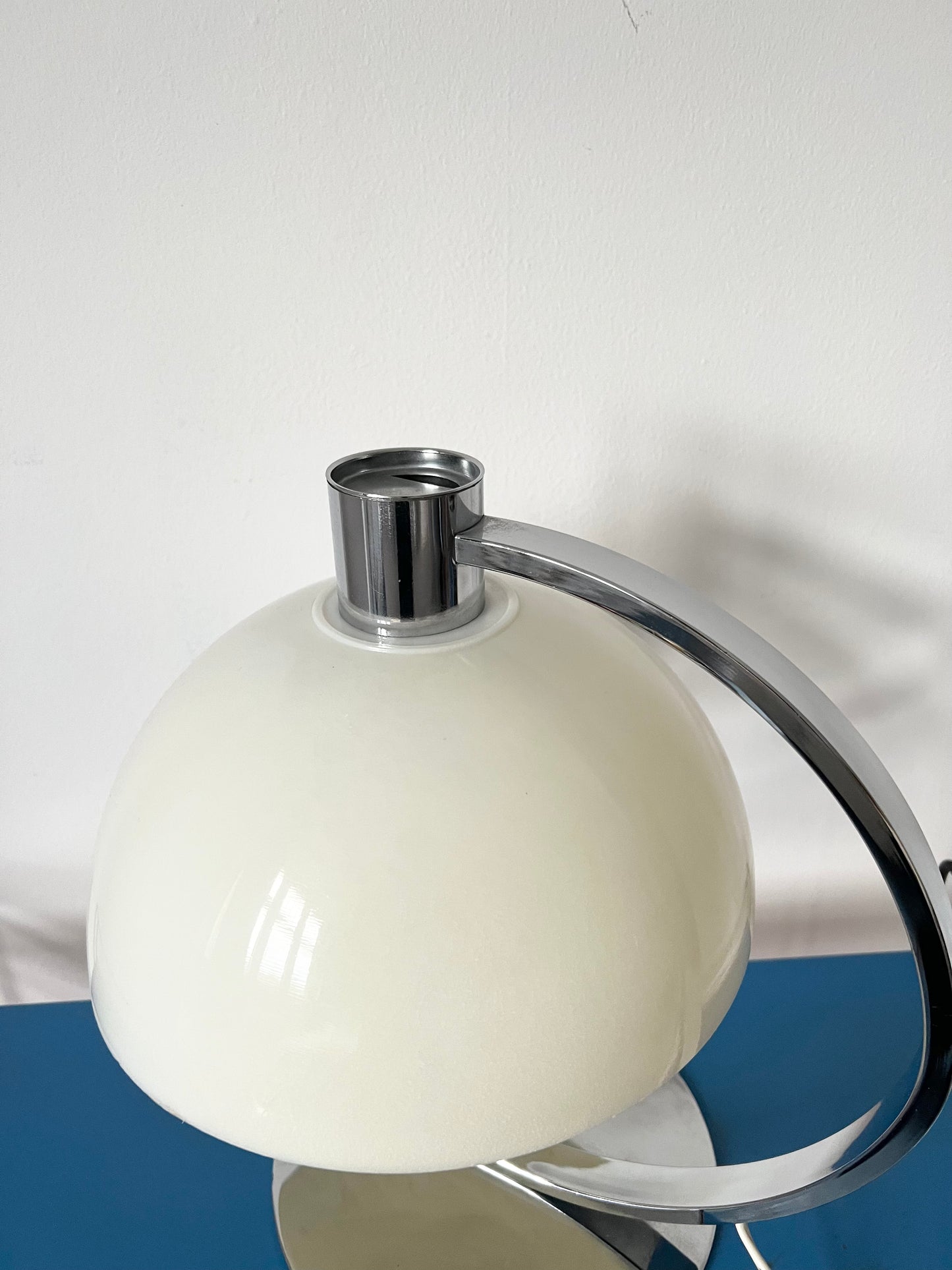 Mid Century 70’s Guzzini style Chrome Table Lamp