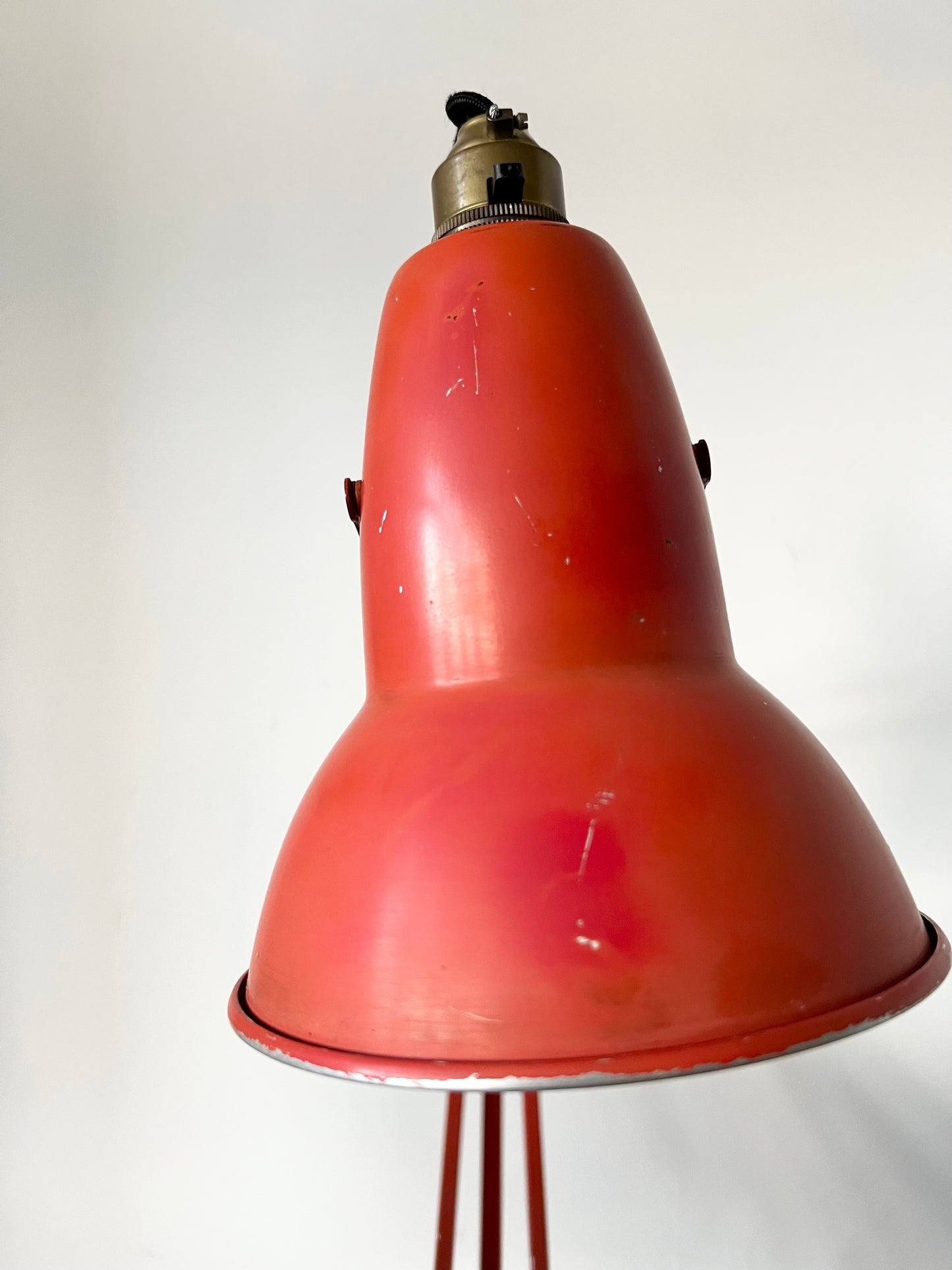 Vintage Herbert Terry Anglepoise 1227 Red Desk Lamp