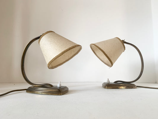 Pair Of Mid Century Adjustable Desk/Bedside Lamps