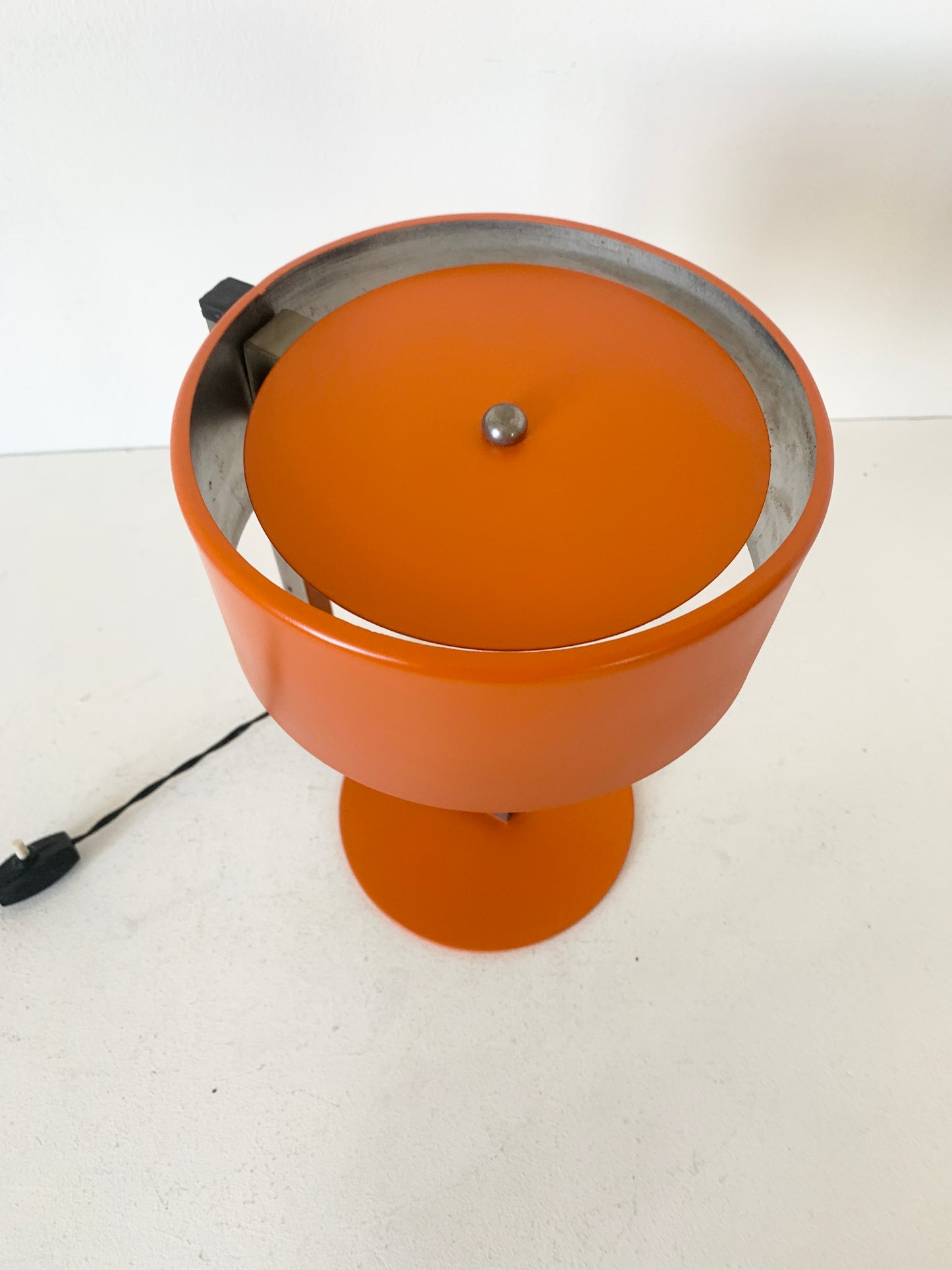 Mid Century Space Age Orange Table Lamp