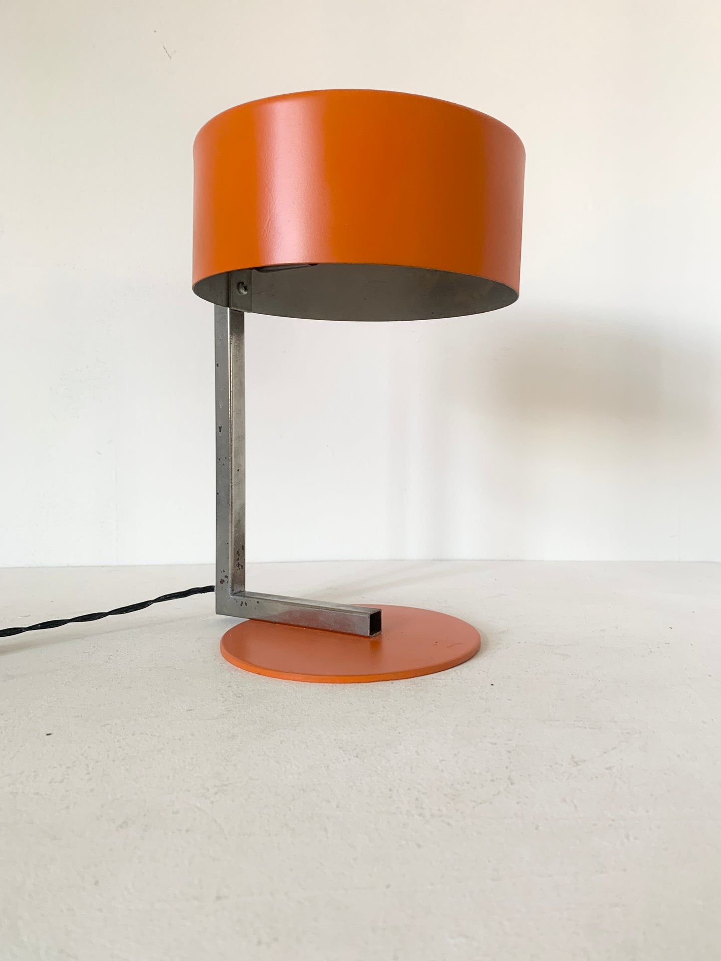 Mid Century Space Age Orange Table Lamp